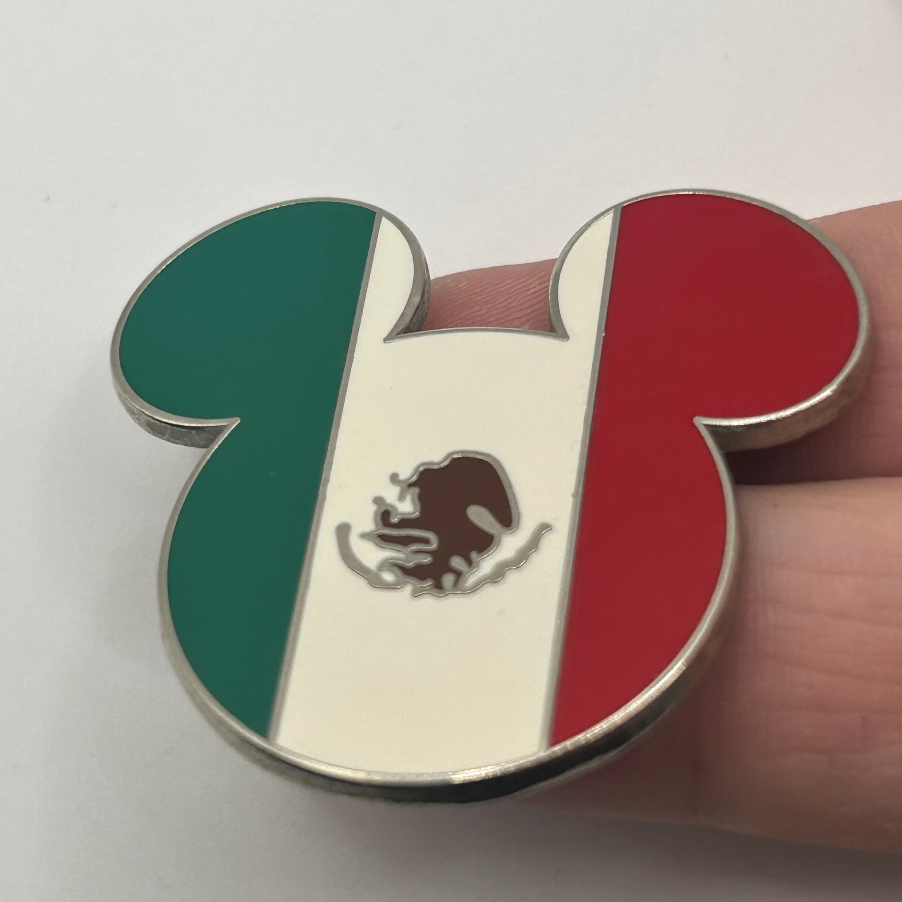 2009 - Mexico Flag - Mickey Head - EPCOT - Disney Pin