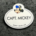Vintage - Captain Mickey - Disney Cruise Line - Name Tag - Disney Pin