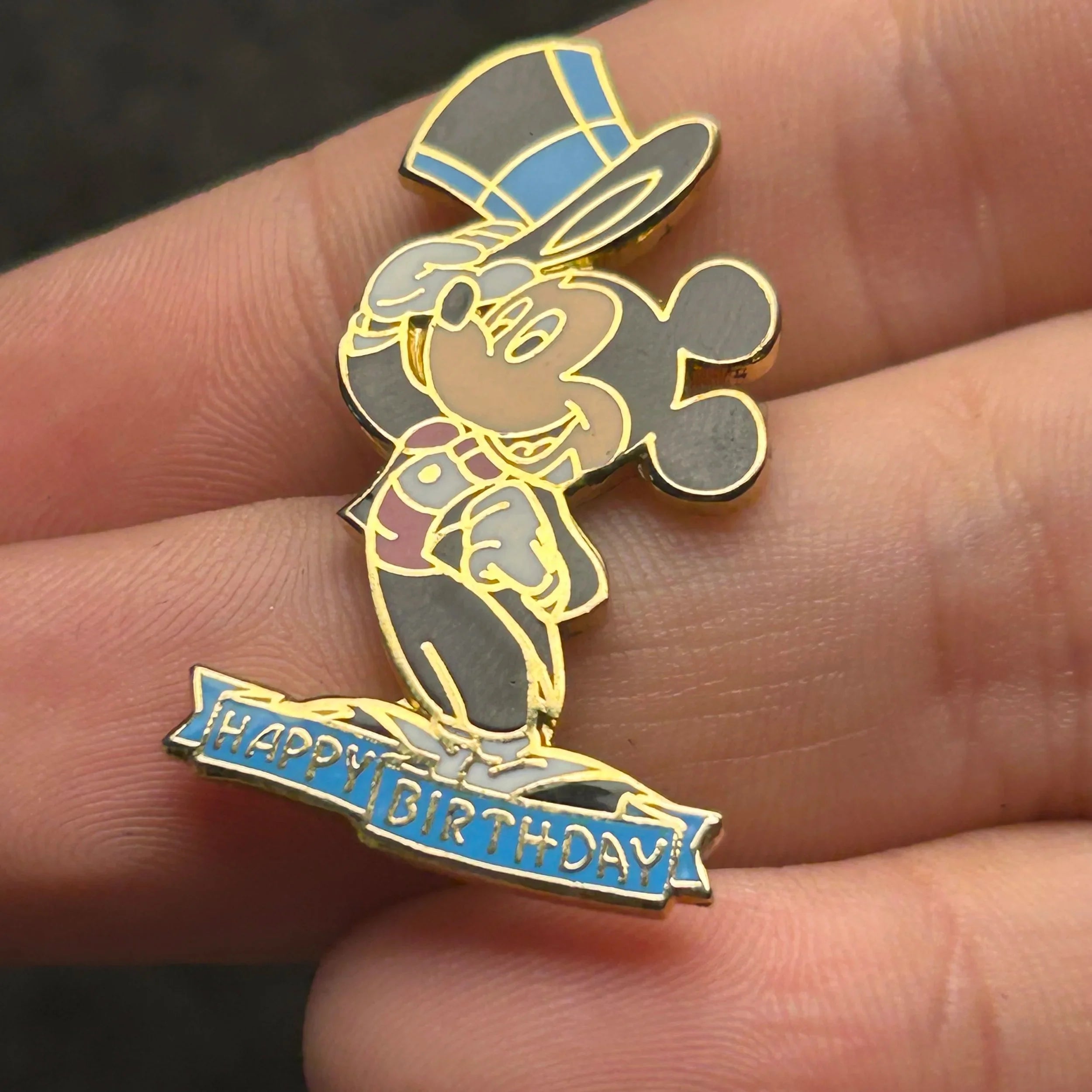 Vintage - Mickey Mouse - Happy Birthday - Tiny - Disney Pin