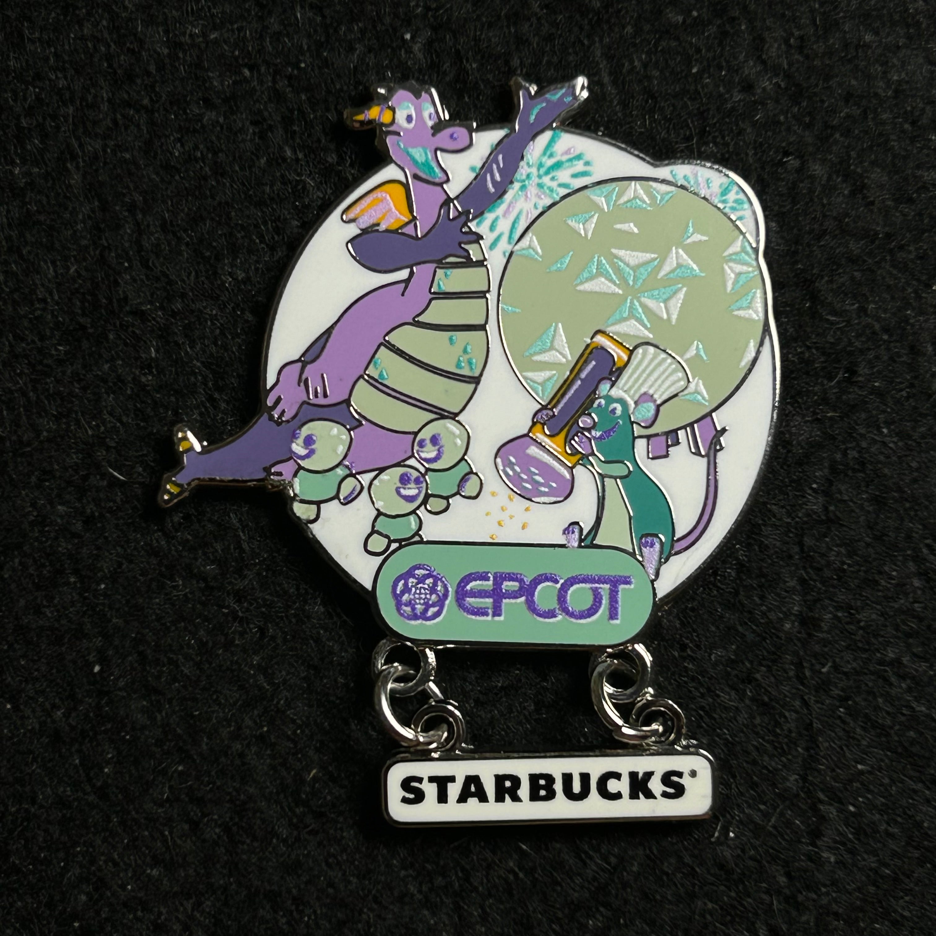 2024 - Figment - EPCOT - Starbucks - Dangle  - Disney Pin