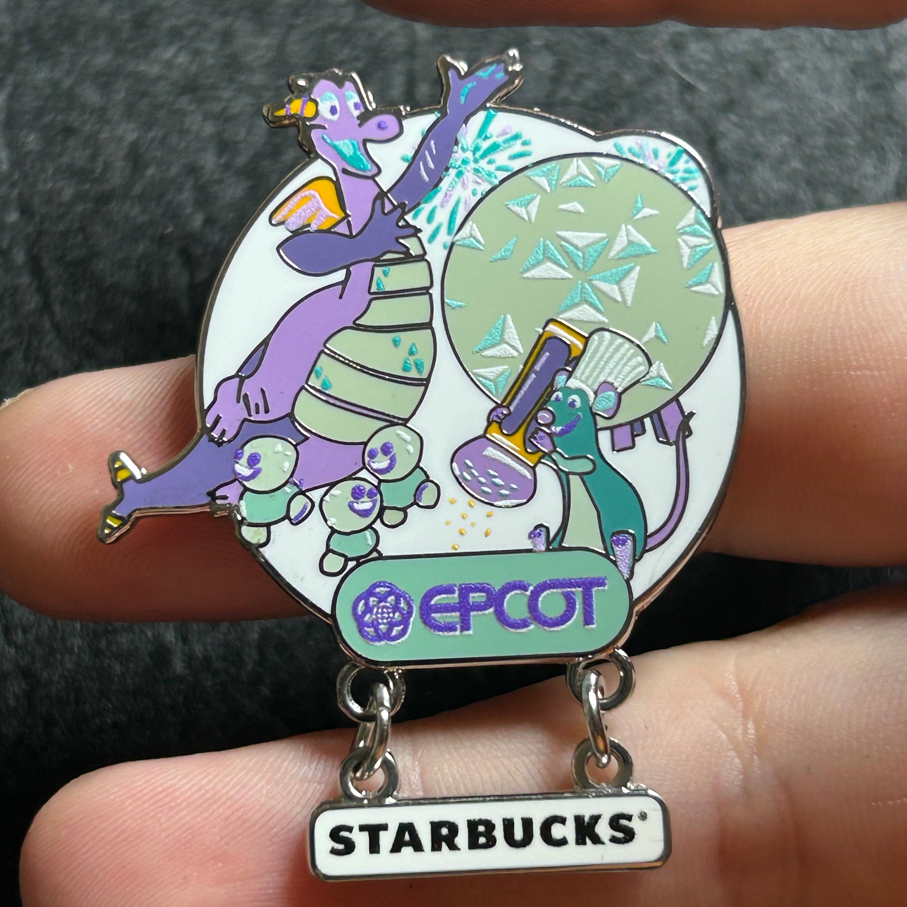 2024 - Figment - EPCOT - Starbucks - Dangle  - Disney Pin