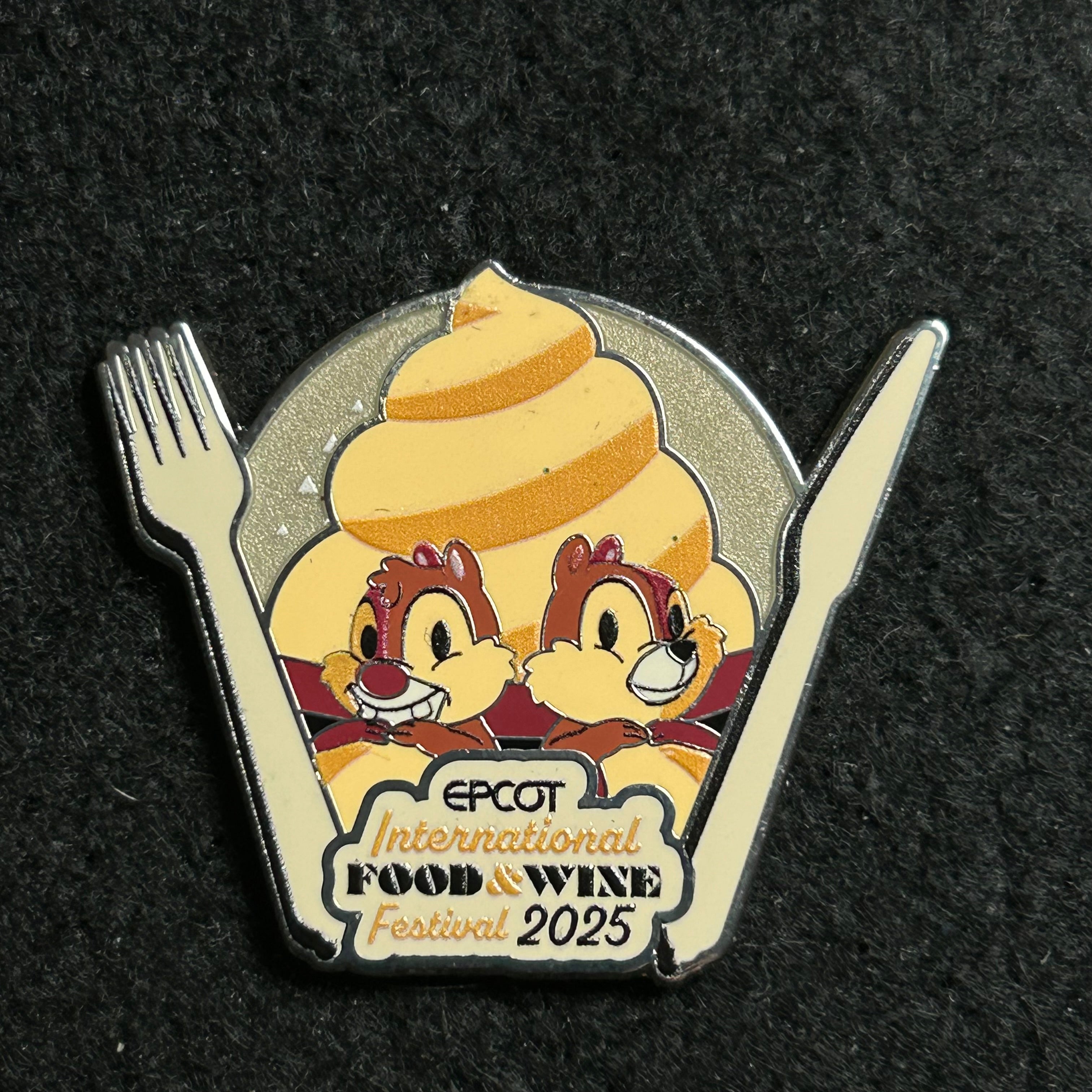 2025 - Chip and Dale - EPCOT International Food and Wine Festival - LR - Disney Pin