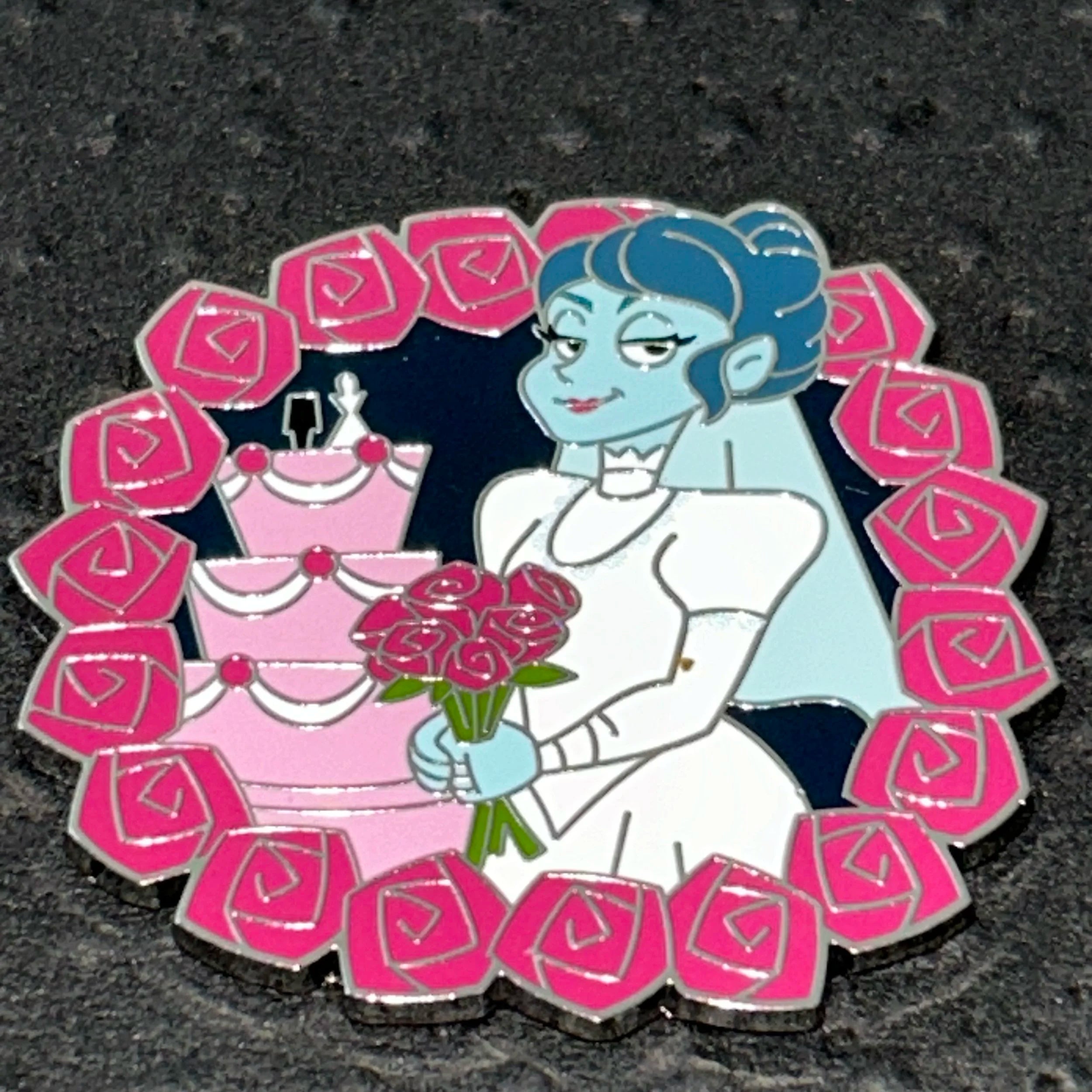 2024 - Ghost Bride - Haunted Mansion - Wedding - Cake and Roses - Disney Pin