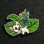 2019 - Hei Hei and Pua -  Leaf Background - Moana - Disney Pins