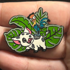 2019 - Hei Hei and Pua -  Leaf Background - Moana - Disney Pins