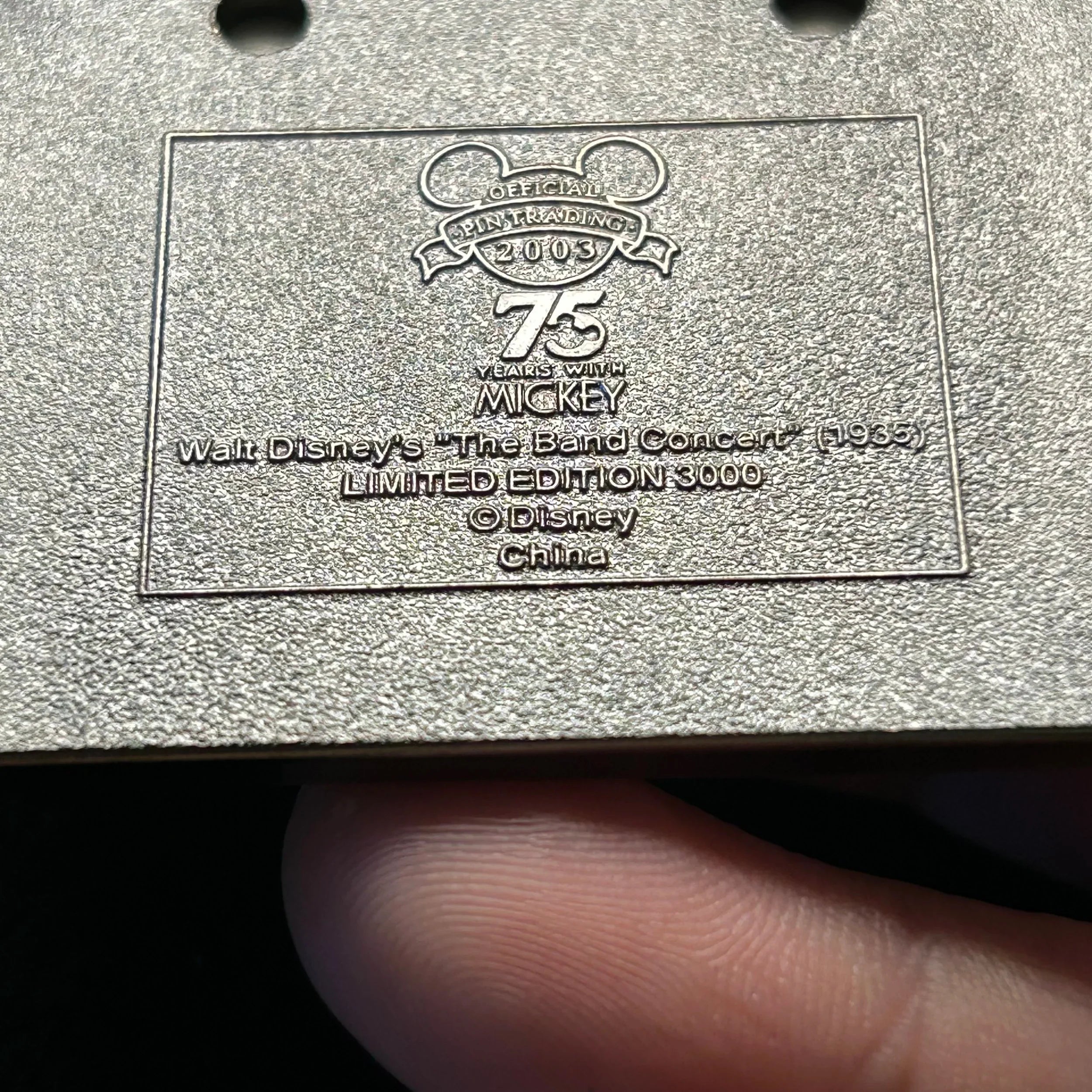 2003 - Vintage - Mickey Mouse - The Concert - WDW - LE 3,000 - Disney Pin with Stand