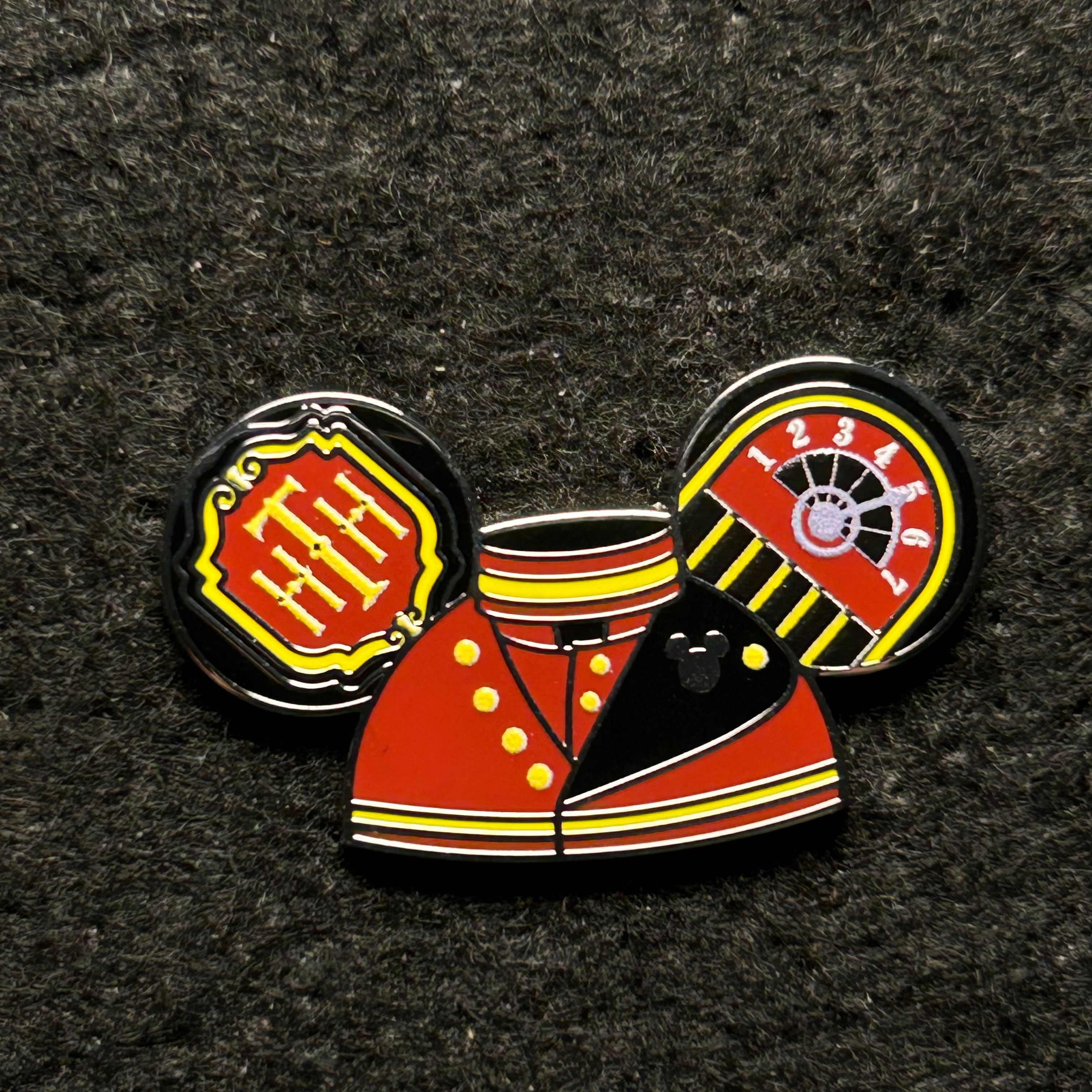 2025 - Hollywood Tower Hotel Mickey Hat - WAVE B - Hidden Mickey - Disney Pin