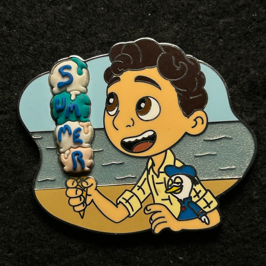 2023 LR - Luca with "Summer" Ice Cream - Double Texture - Disney Pin