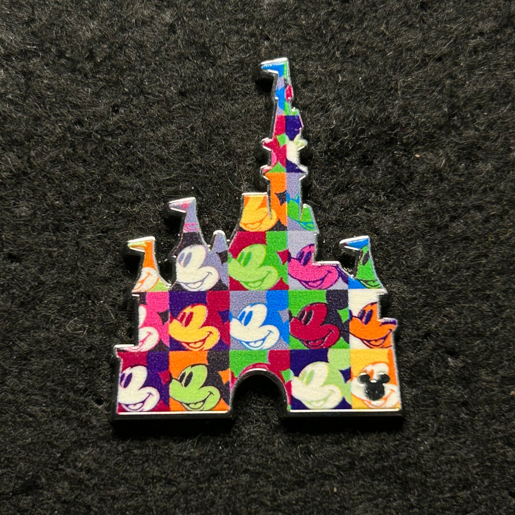 2025 - Colorful Mickey Head Side Profile Castle - WAVE B - Hidden Mickey - Disney Pin