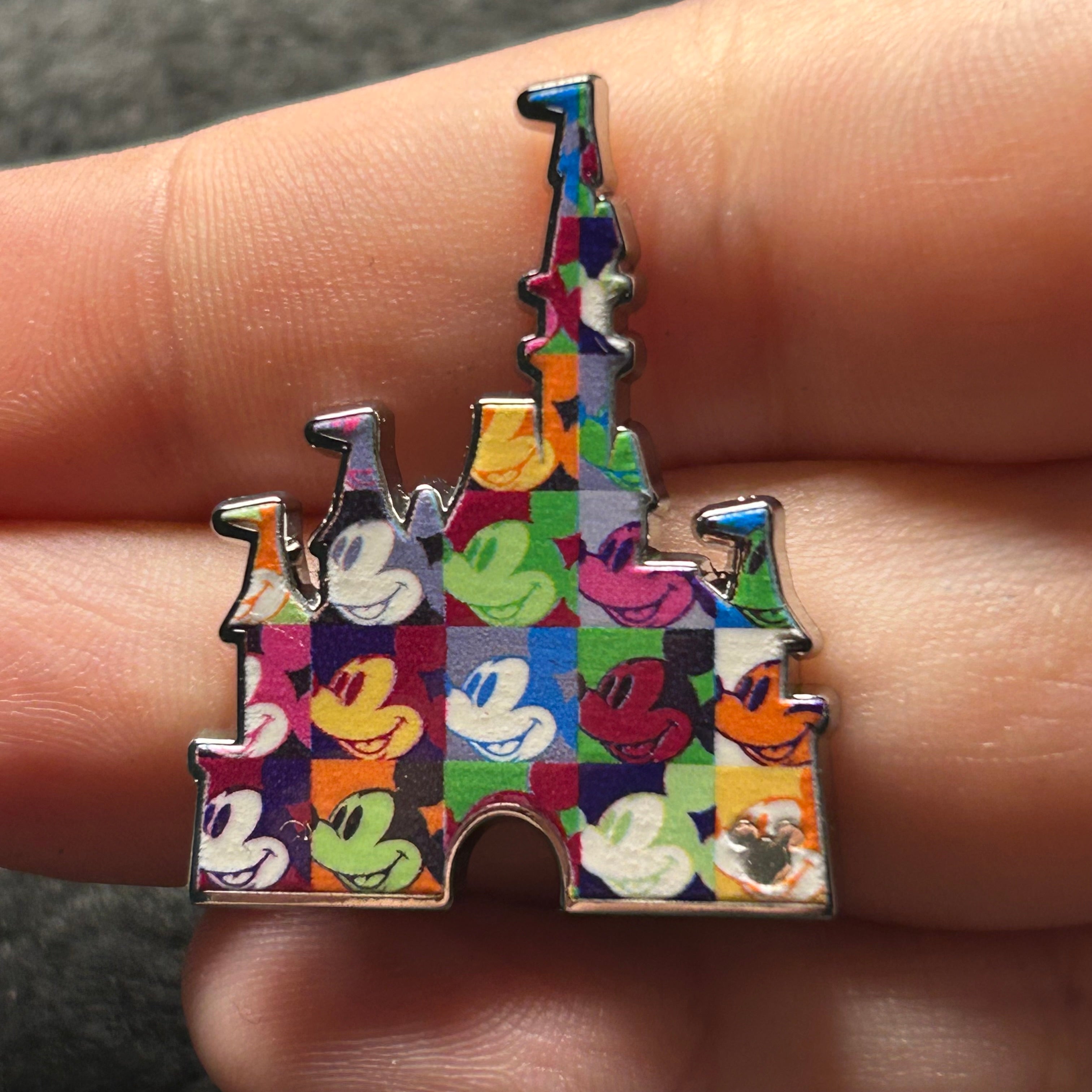 2025 - Colorful Mickey Head Side Profile Castle - WAVE B - Hidden Mickey - Disney Pin
