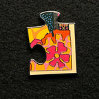 2023 - Animal Kingdom - Puzzle Piece - Pink Flower - Disney Pin