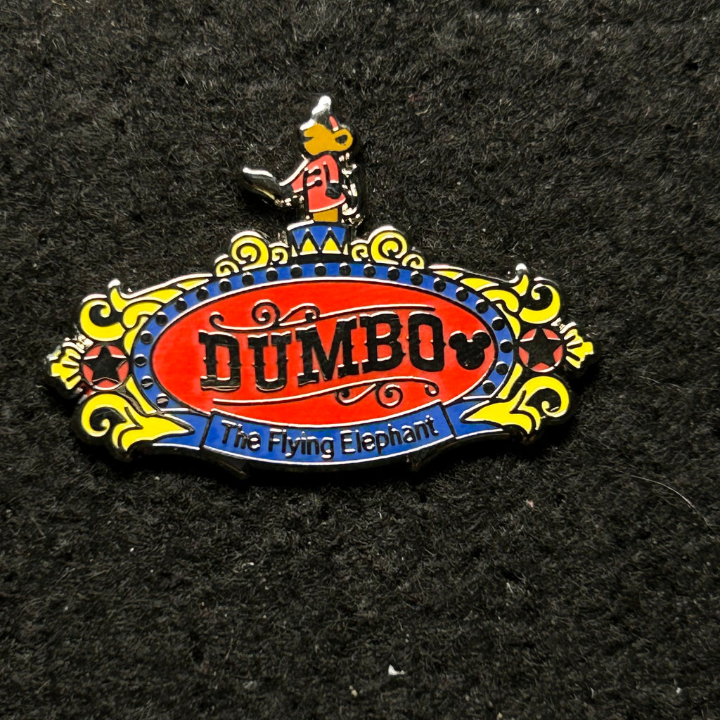 2019 - Dumbo the Flying Elephant - Sign Series - Hidden Mickey - Disney Pin
