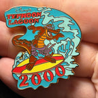 2000 Vintage - Typhoon Lagoon - Alligator Surfing - Dated - Disney Pin