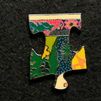 2023 - Animal Kingdom Puzzle Piece - Edge - Floral Pattern - Disney Pin