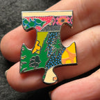 2023 - Animal Kingdom Puzzle Piece - Edge - Floral Pattern - Disney Pin