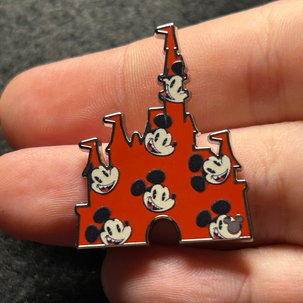 2025 - Red Mickey Side Profile Castle - WAVE B - Hidden Mickey - Disney Pin