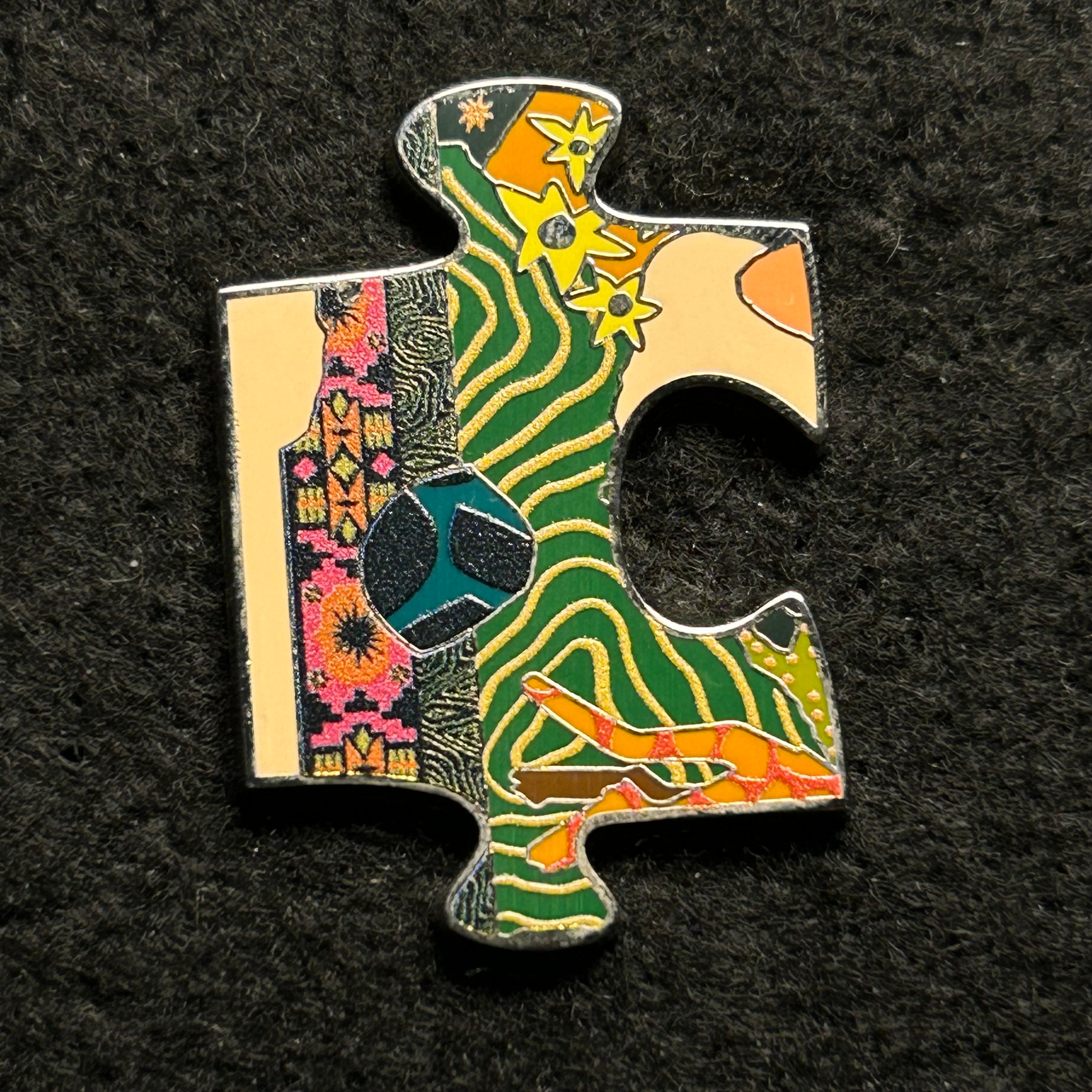 2023 - Animal Kingdom Puzzle Piece - EDGE - Green Line Pattern - Disney Pin