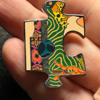 2023 - Animal Kingdom Puzzle Piece - EDGE - Green Line Pattern - Disney Pin