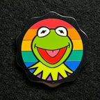 2024 -  Kermit The Frog Rainbow Background - Muppets - Pride - LR