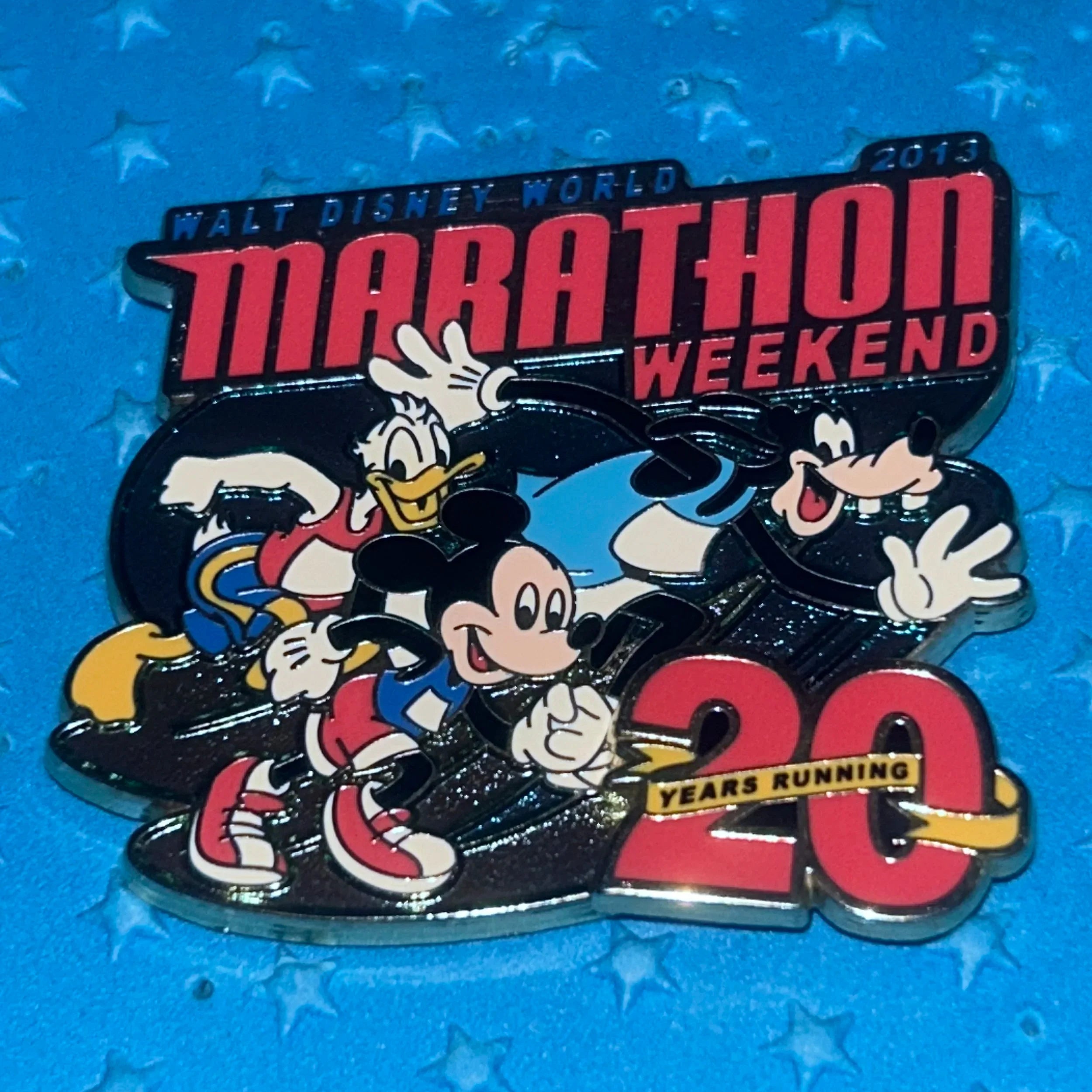 PRE PRODUCTION- 2013 - RunDisney - 20 Years Running - Donald, Mickey and Goofy - LE 2,500 - Disney Pin