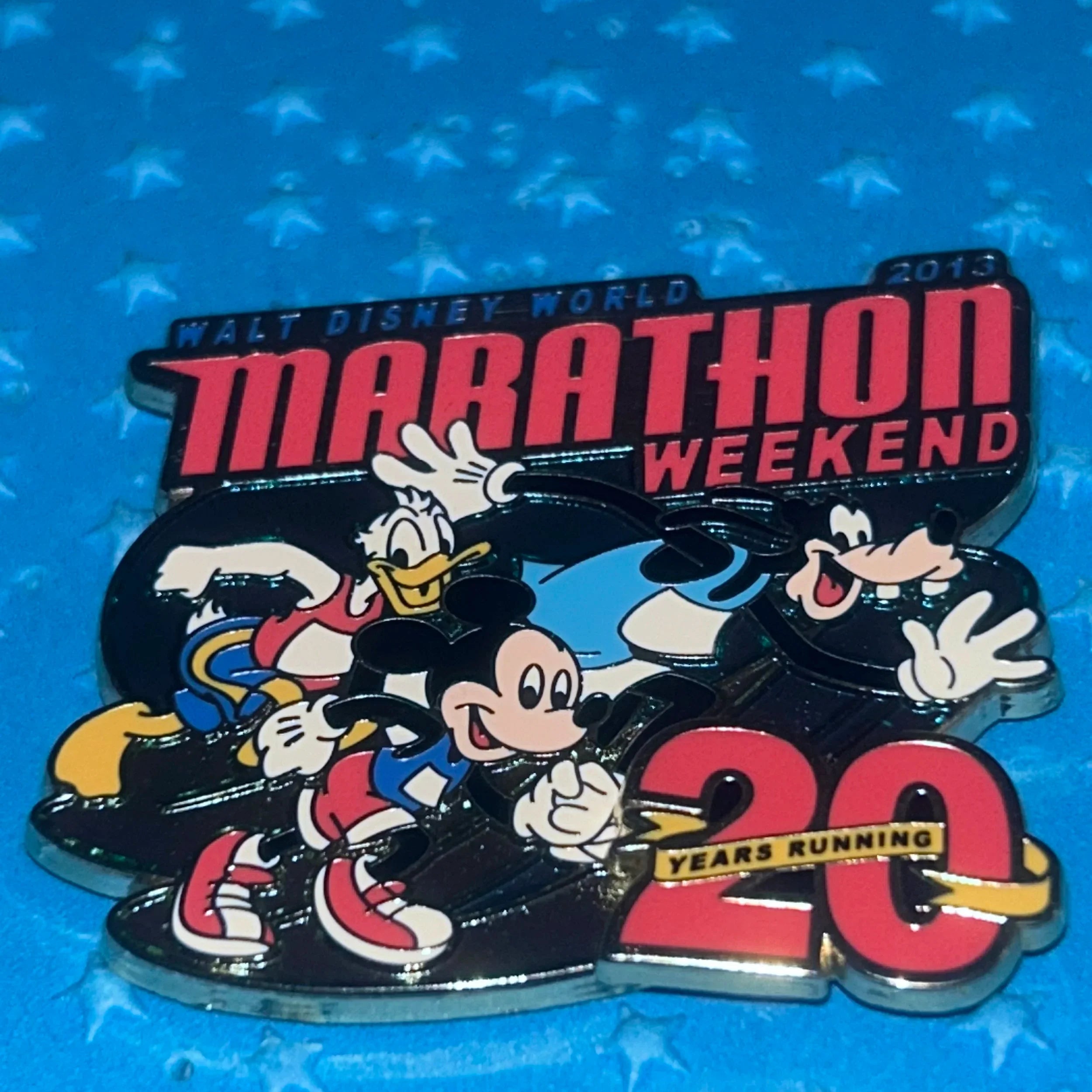 PRE PRODUCTION- 2013 - RunDisney - 20 Years Running - Donald, Mickey and Goofy - LE 2,500 - Disney Pin