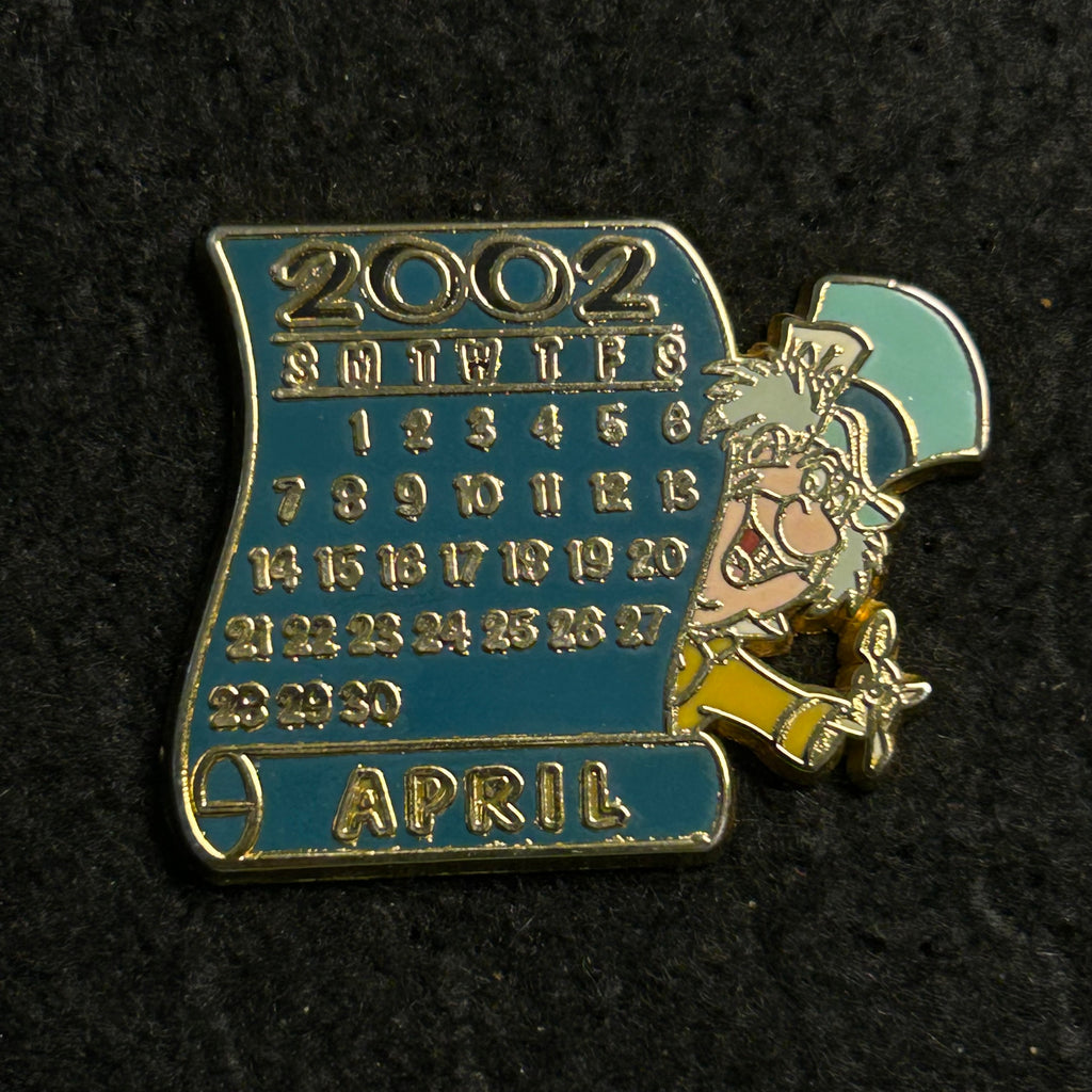 2002 - Mad Hatter April Calendar - Alice in Wonderland - Disney Pin