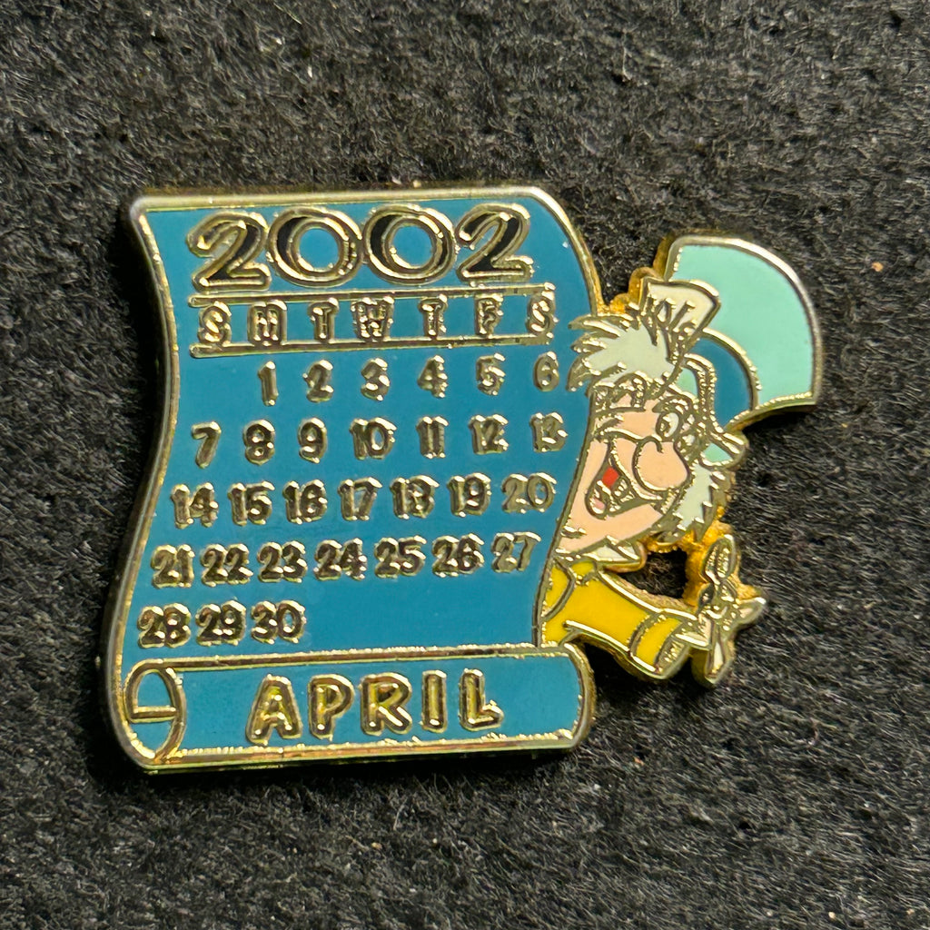 2002 - Mad Hatter April Calendar - Alice in Wonderland - Disney Pin