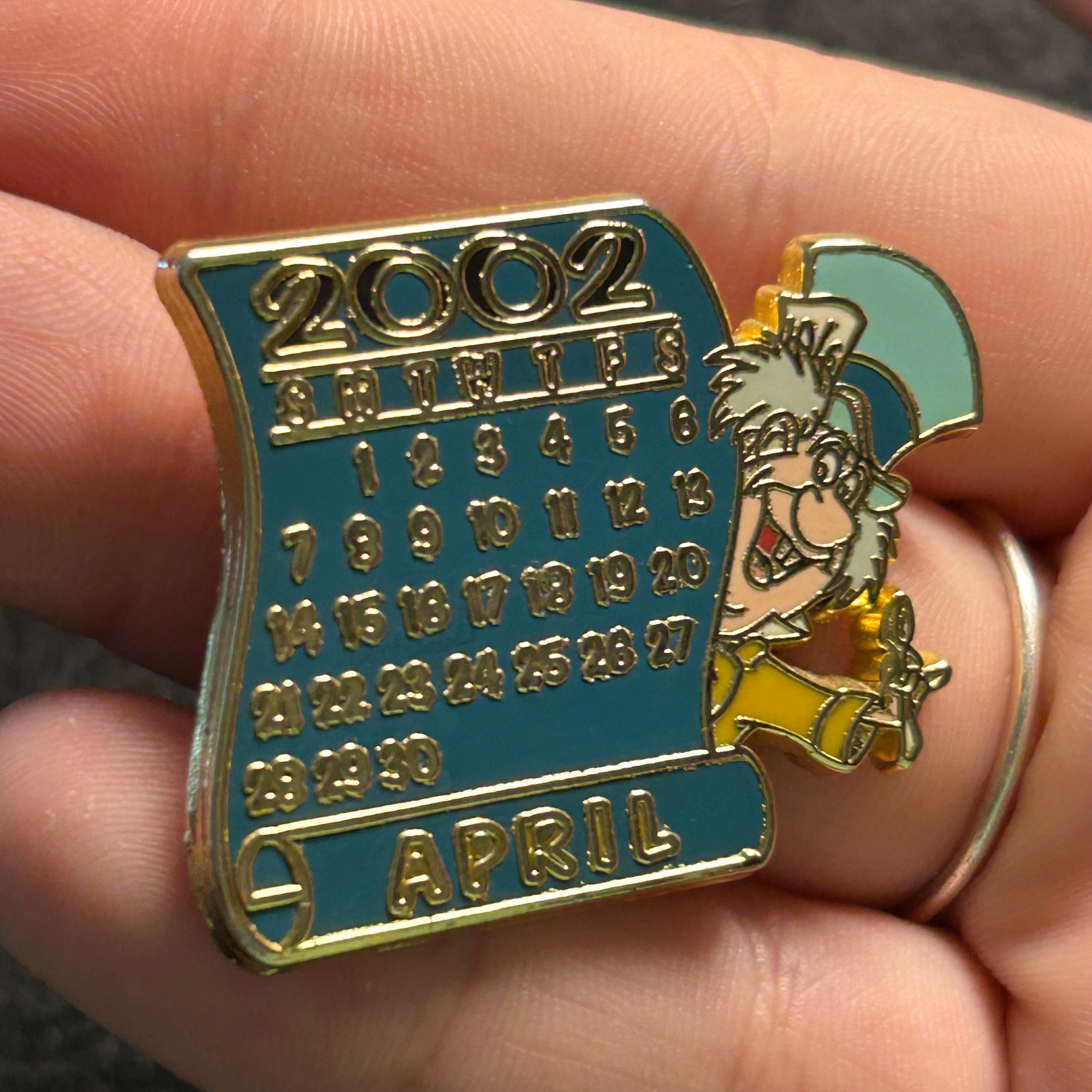2002 - Mad Hatter April Calendar - Alice in Wonderland - Disney Pin