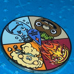 2023 - Elemental - Ember, Wade, Clod, and Lutz - Pixar - Current Mood - Spinner - Movie Club - Disney Pin