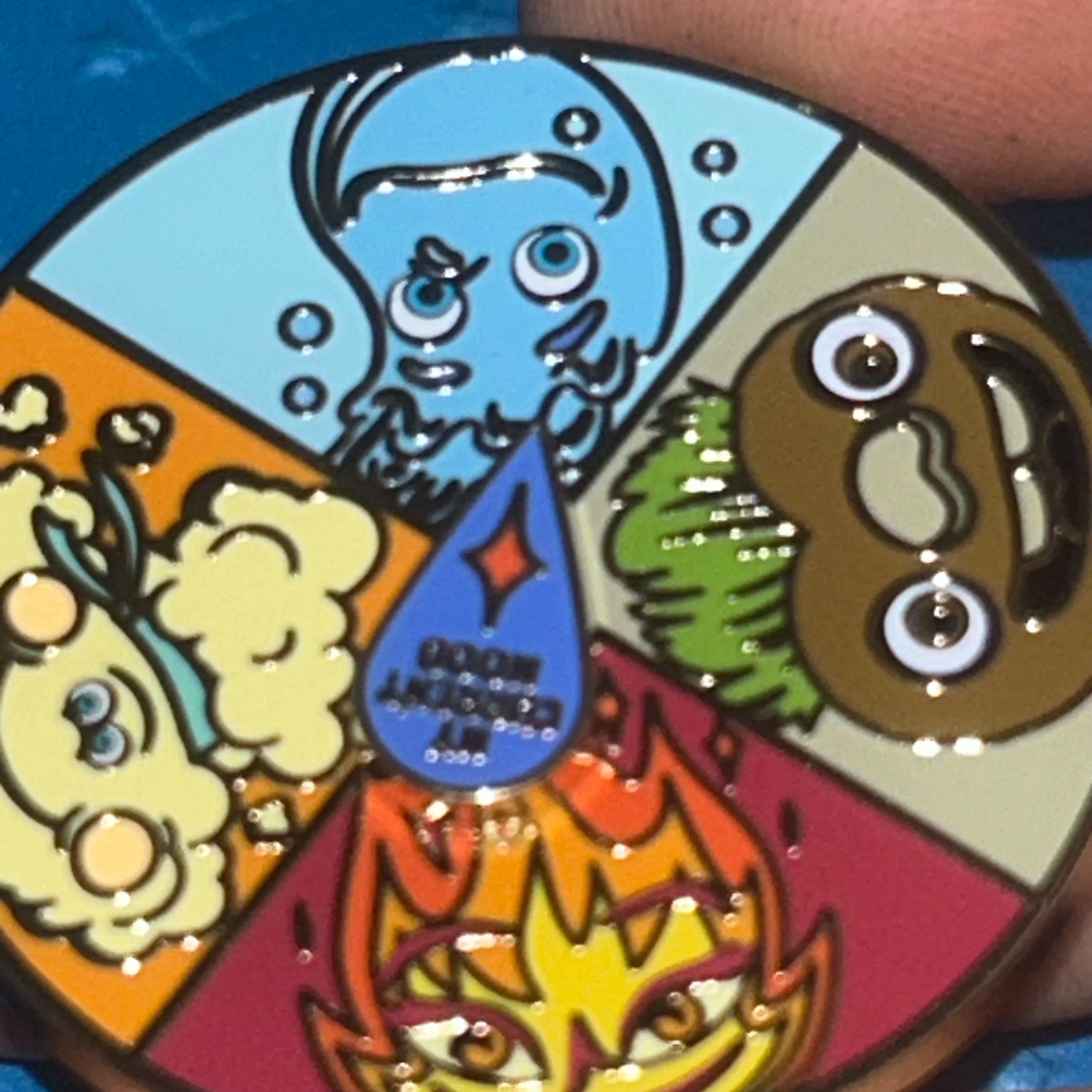 2023 - Elemental - Ember, Wade, Clod, and Lutz - Pixar - Current Mood - Spinner - Movie Club - Disney Pin