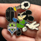 2016 - Mickey Mouse Kicking Ball -  Seattle Sounders - Soccer Series - Disney Pin