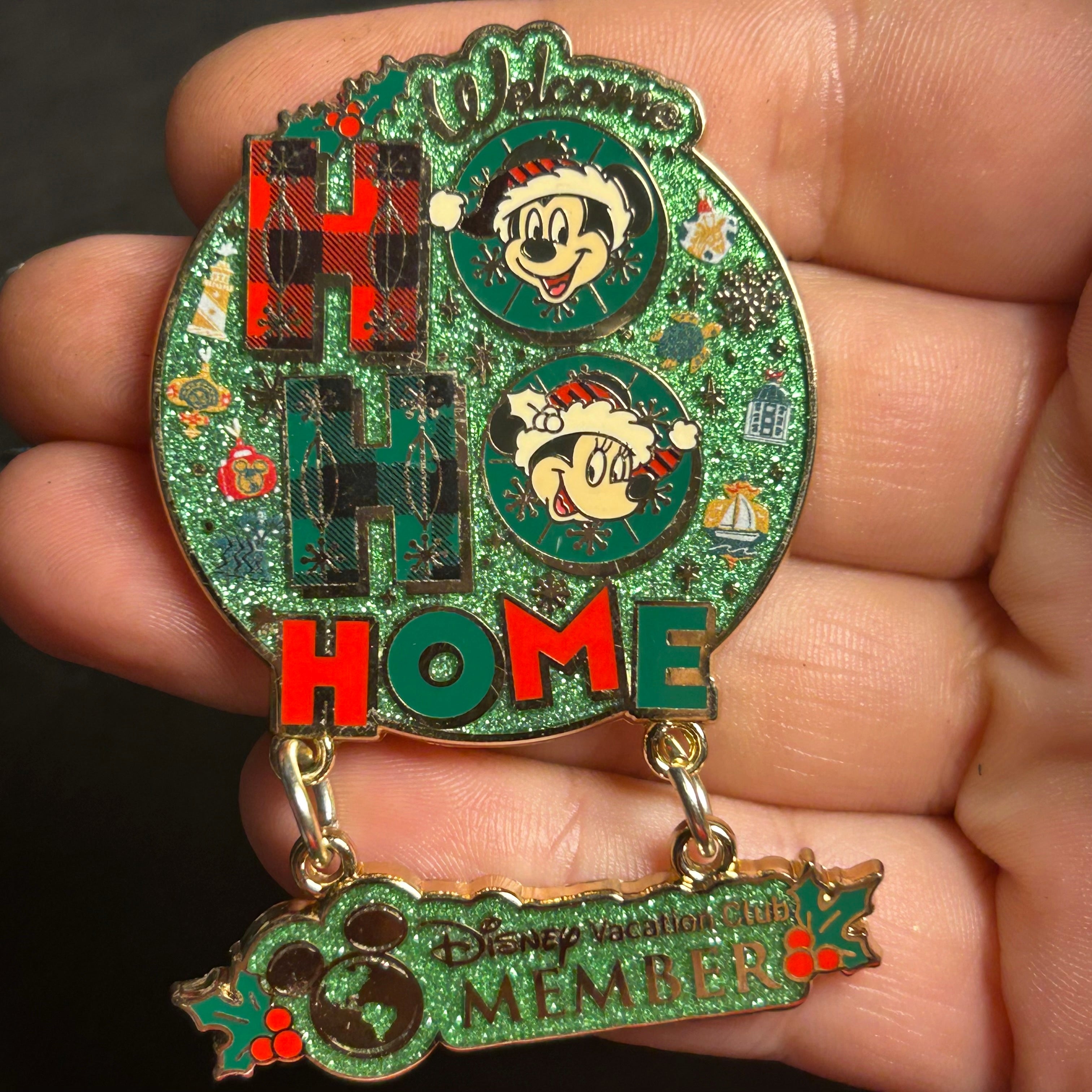 2025 LR - Ho Ho Home Wreath - Disney Vacation Club Member - Disney Pin