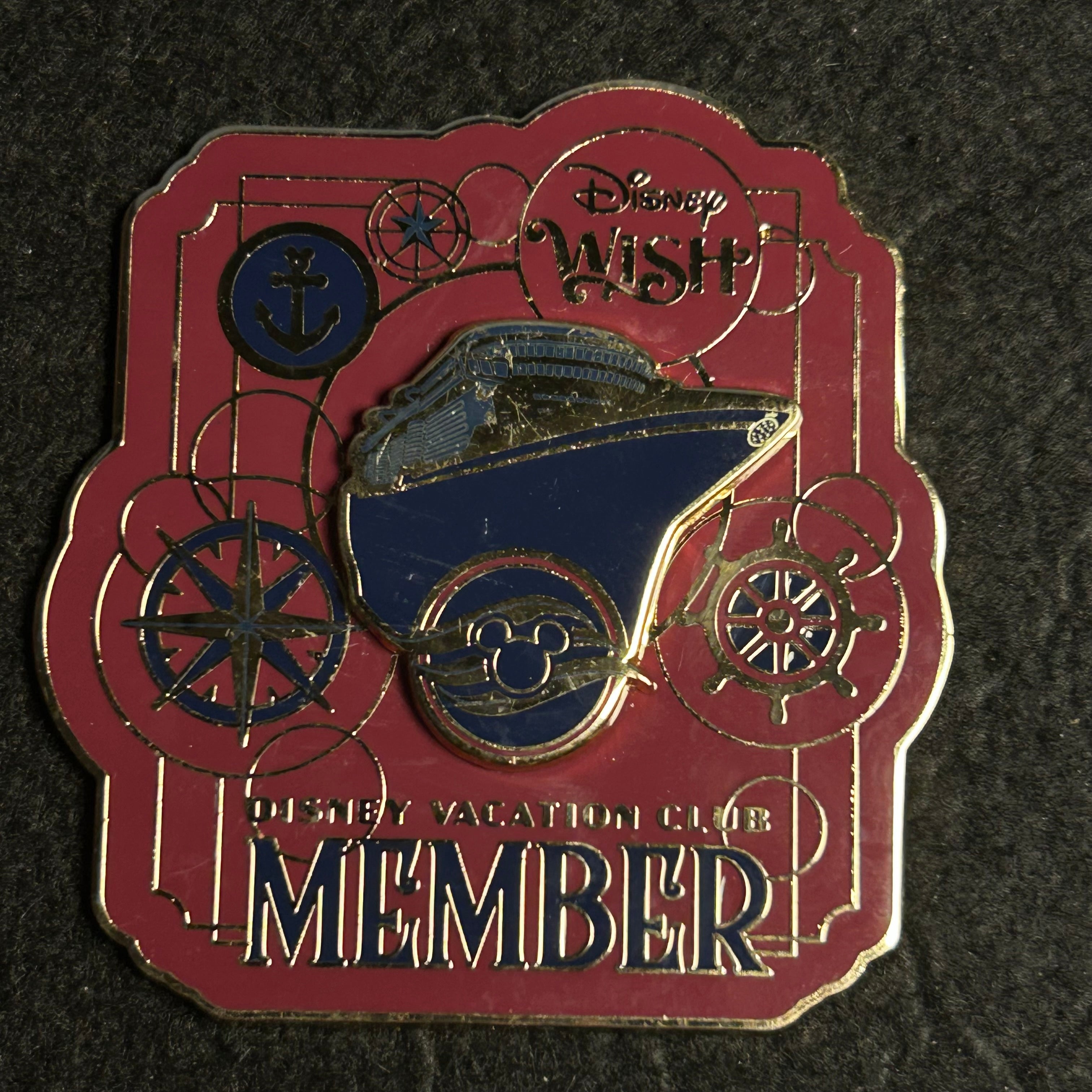 2022 LE 1400 - Disney Wish -  Disney Vacation Club Member - Disney Pin