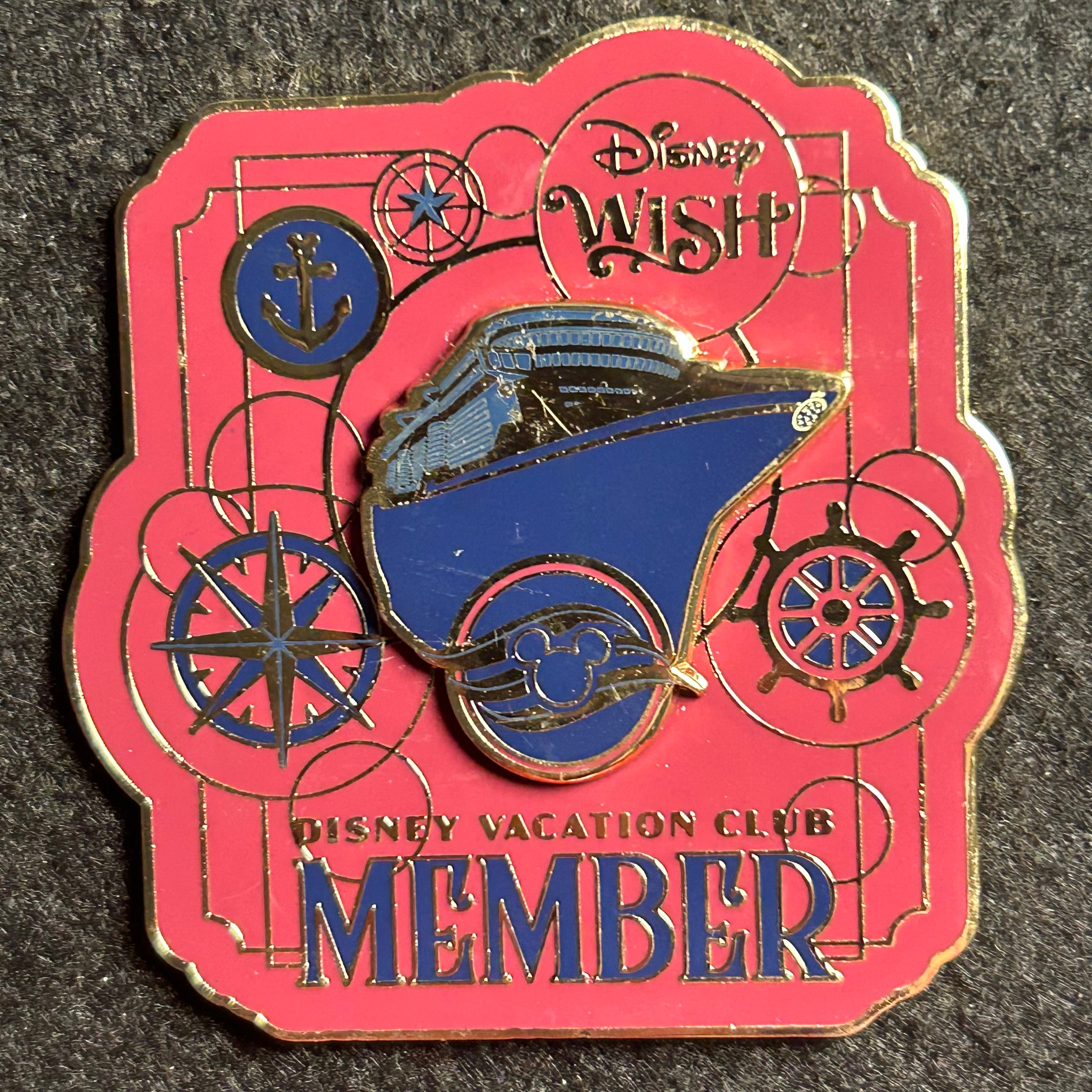 2022 LE 1400 - Disney Wish -  Disney Vacation Club Member - Disney Pin