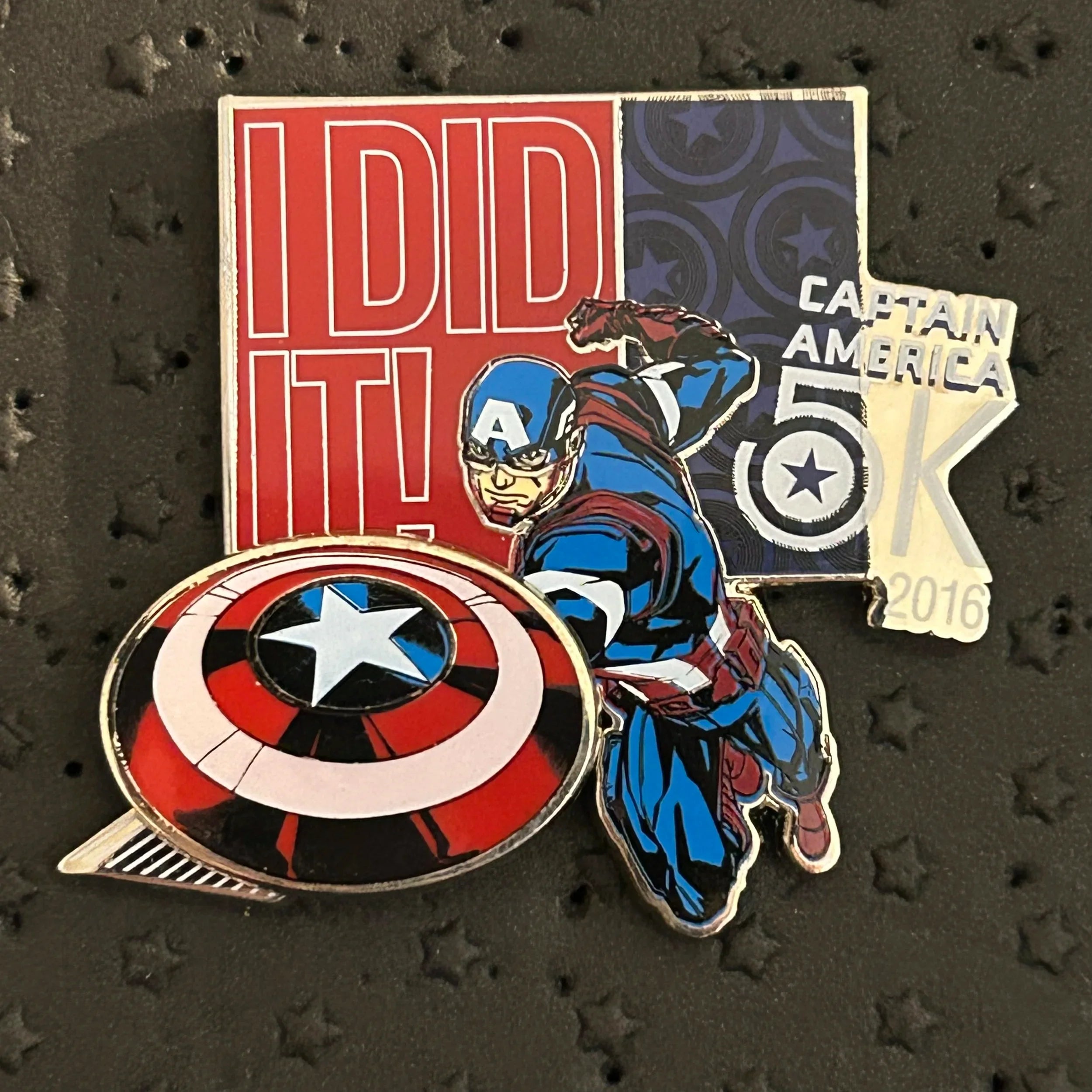 2016 - Captain America - Marvel - runDisney - 5k - LR - Disney Pin