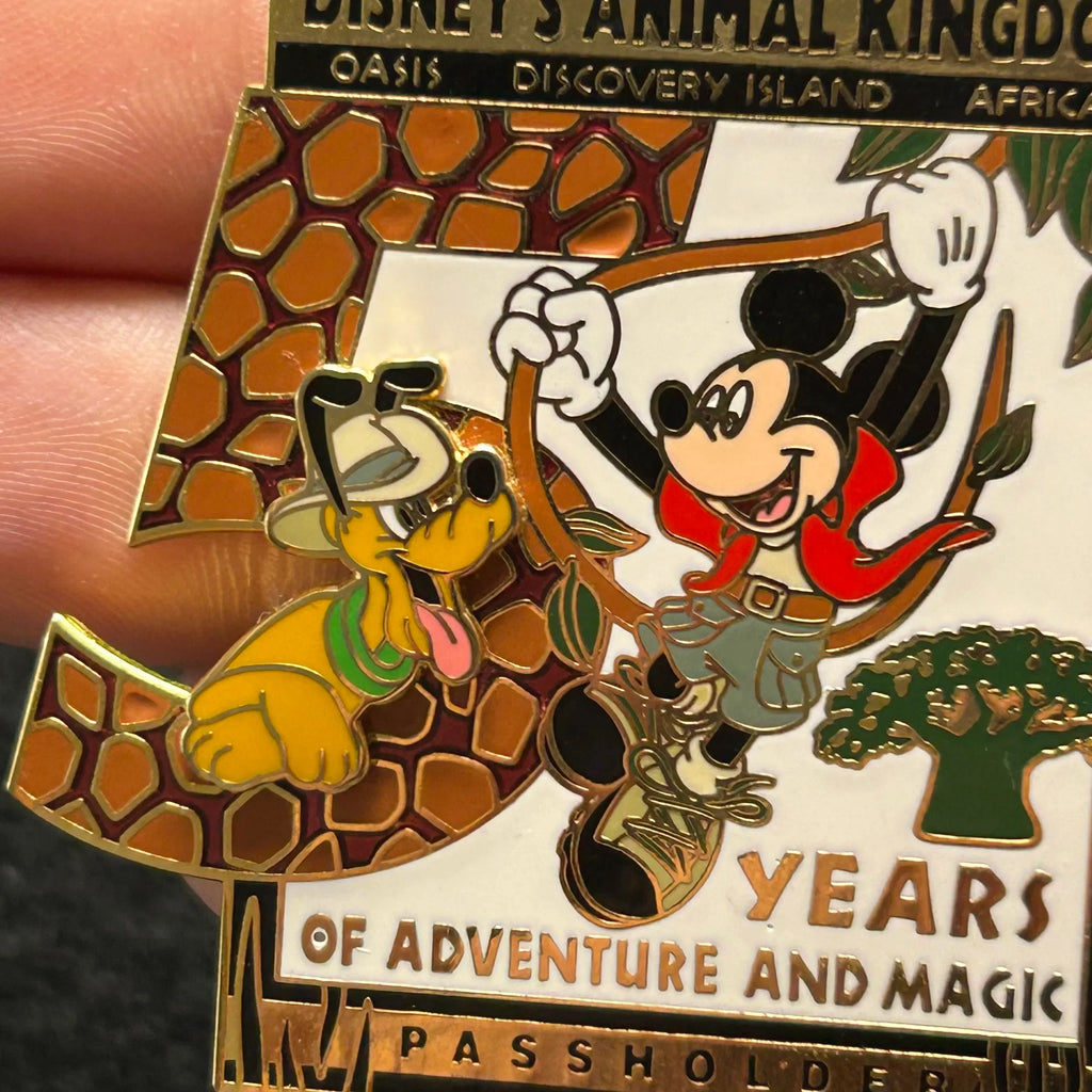 2003 - Mickey and Pluto - DAK - AP Holder - LE 5,000 - Disney Pin on Pin