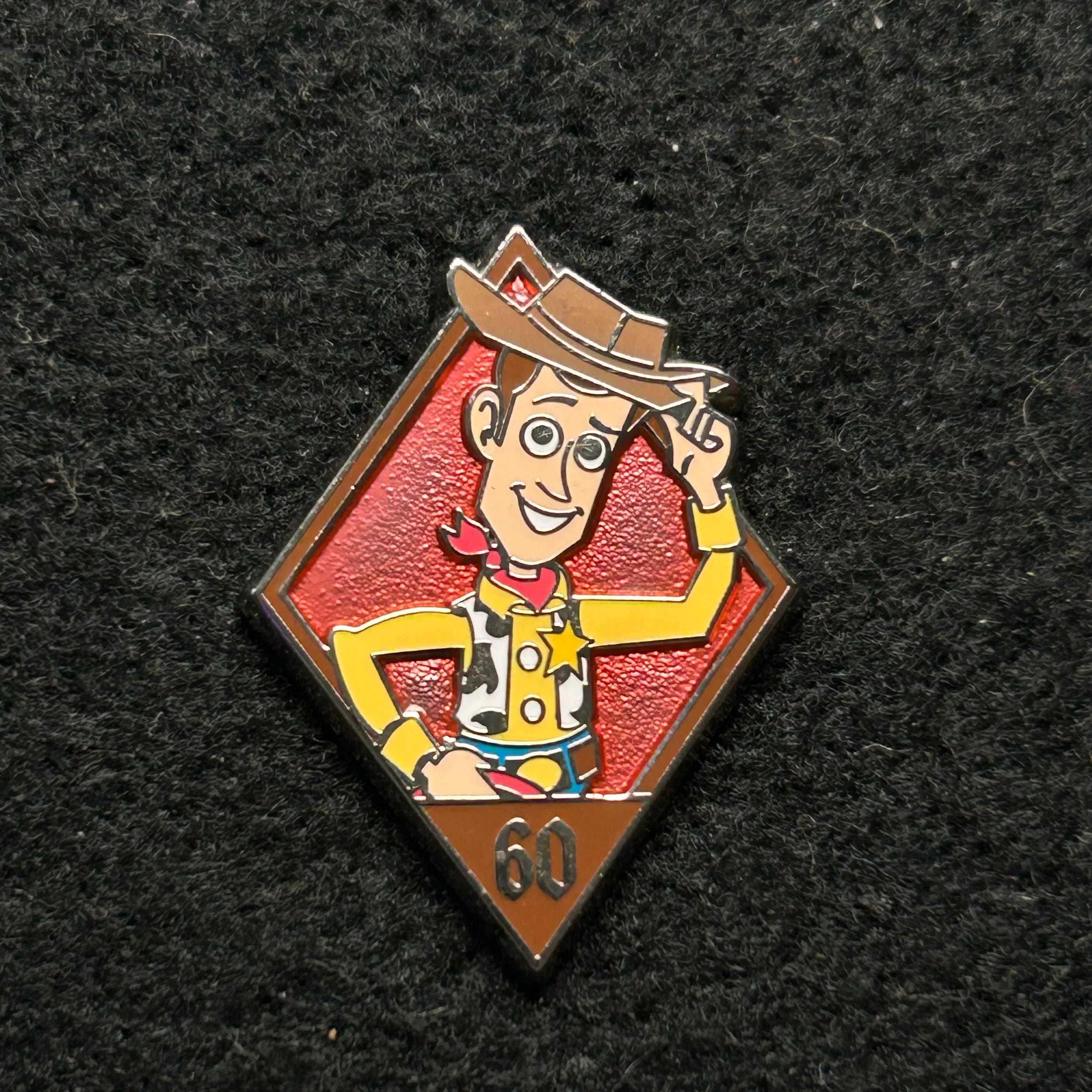 2015 - Woody - Toy Story - DLR - 60th Anniversary - Diamond - Disney Pin