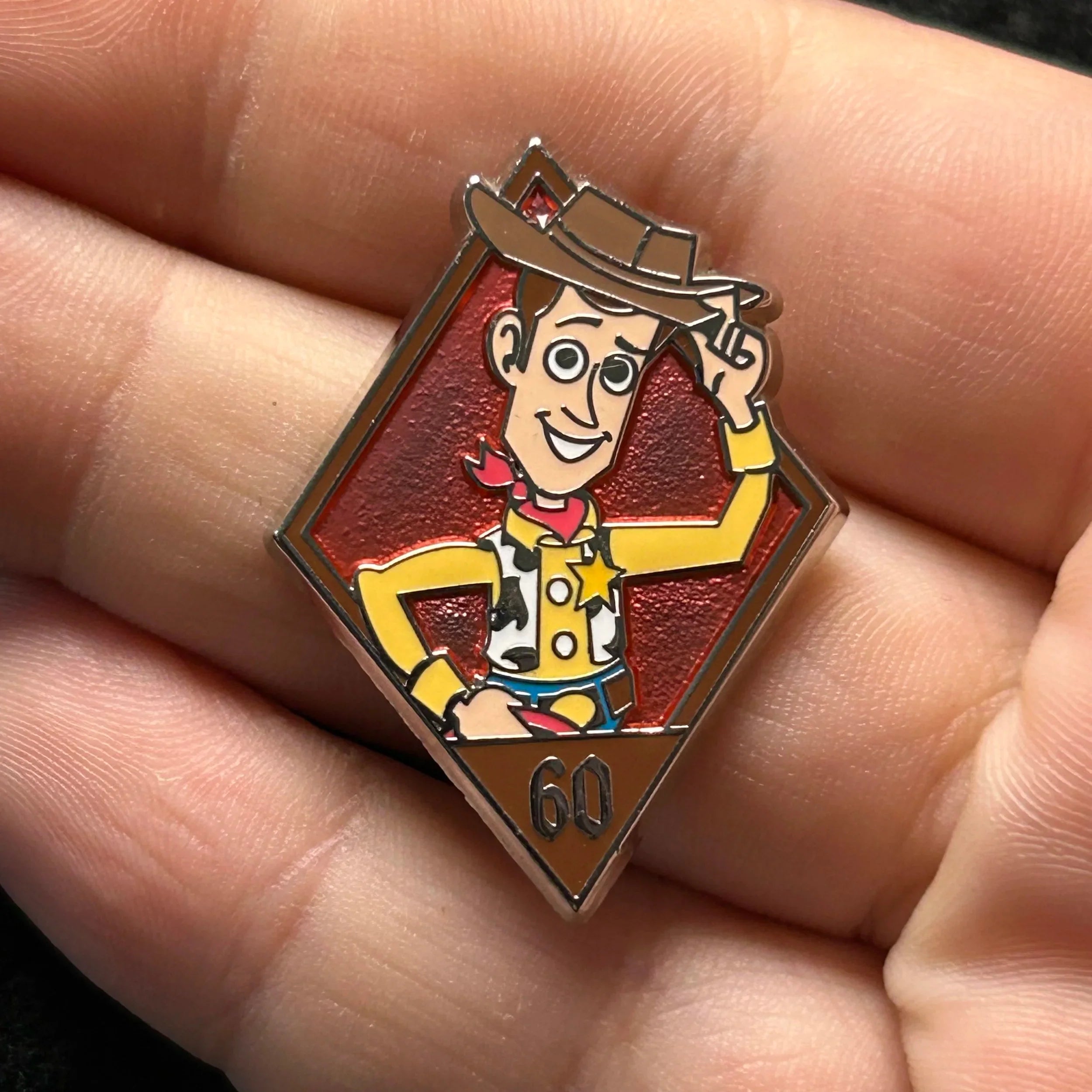 2015 - Woody - Toy Story - DLR - 60th Anniversary - Diamond - Disney Pin