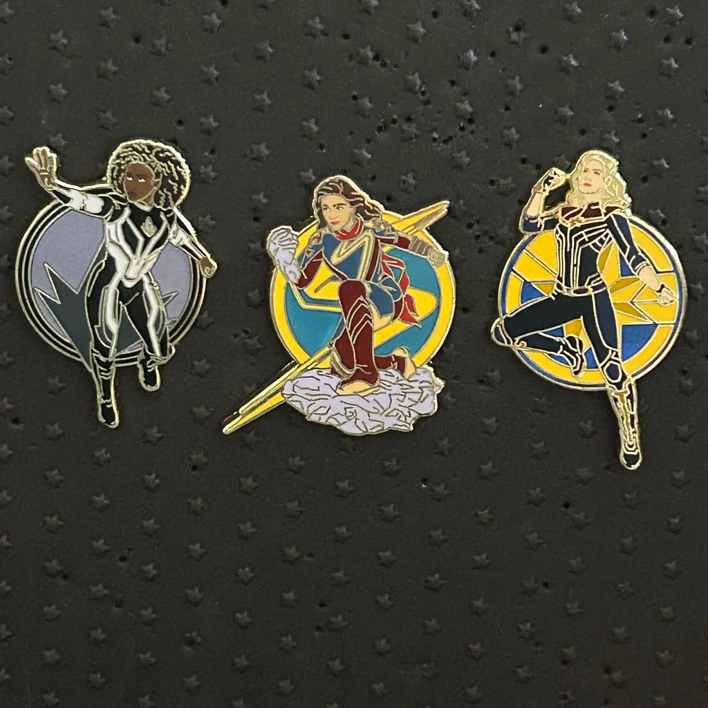 FULL SET - 2023 - Ms Marvel, Photon, and Captain Marvel - LR - Disney Pins