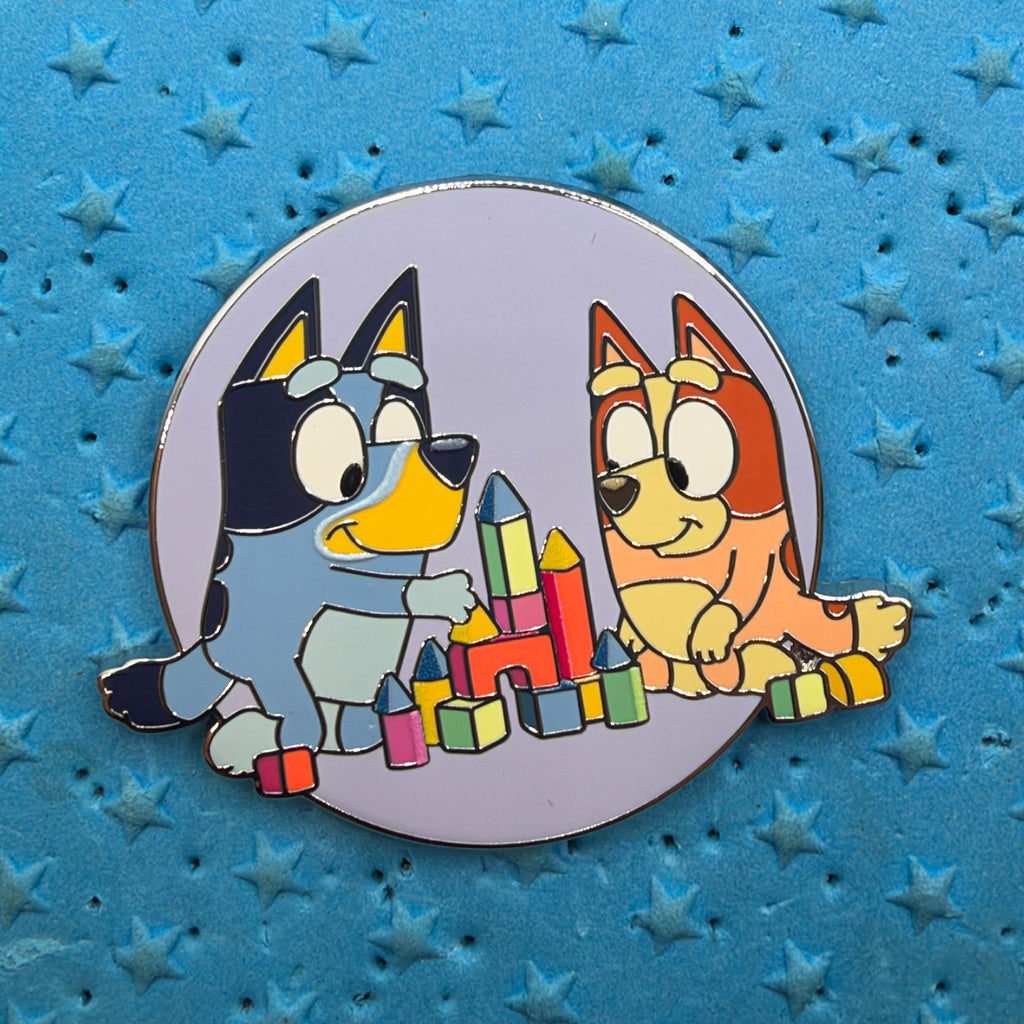 2026 - Bluey and Bingo Playing With Blocks - Bluey Booster Set - Disney Pin