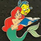 2025 - Ariel and Flounder Reading A Book - The Little Mermaid - Disney Pin