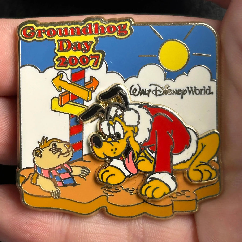2007 - Pluto - Groundhog Day - WDW - LE 1,500 - Holiday - Disney Pin on Pin
