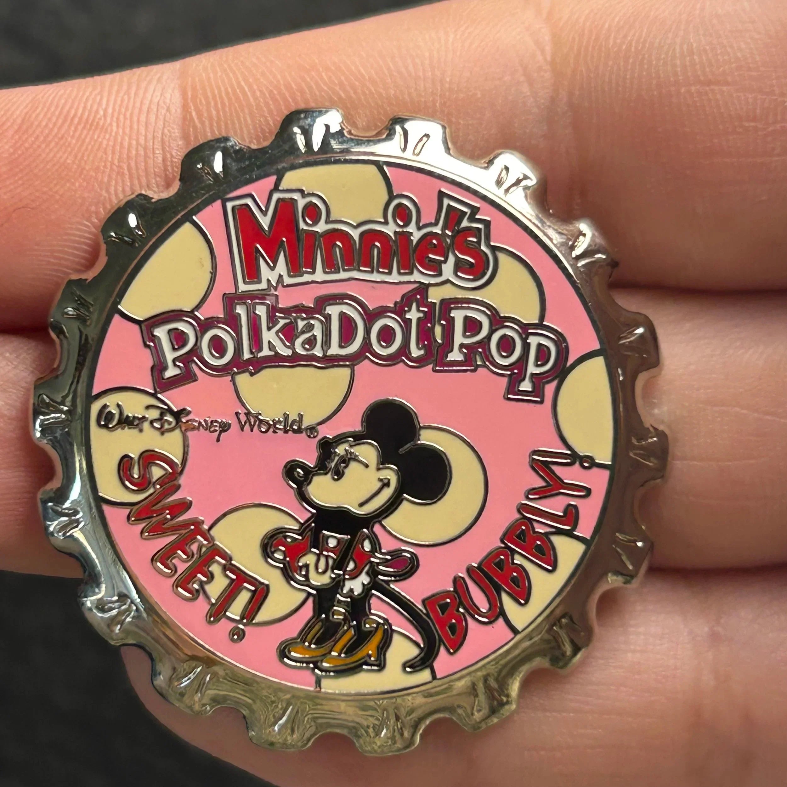 2003 - Minnie Mouse - Polkadot Pop - Bottle Cap - WDW - Disney Pin