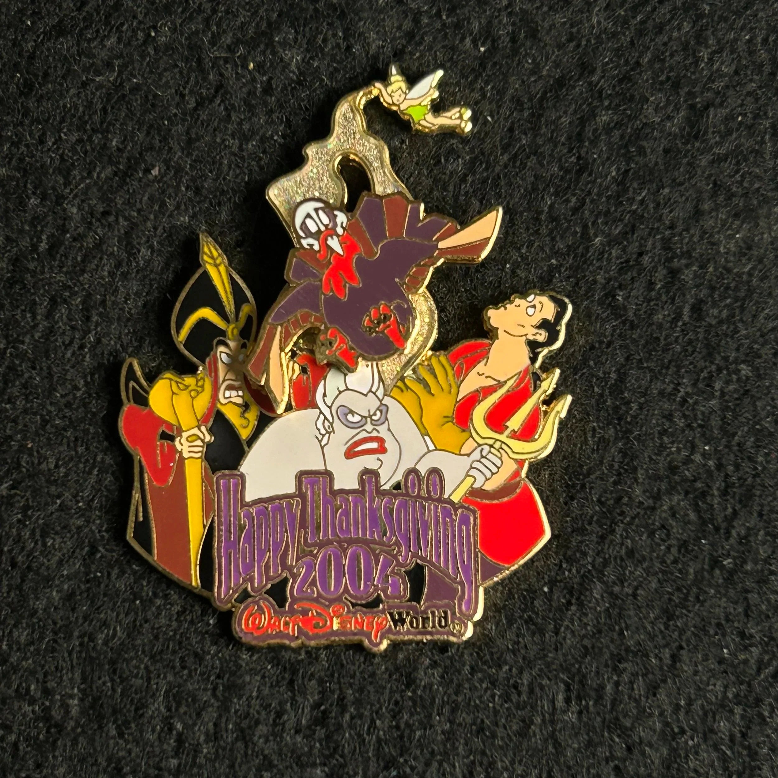 2004 - Ursula, Gaston, Jafar, Tinker Bell - Thanksgiving - LE 3,500 - Disney Pin