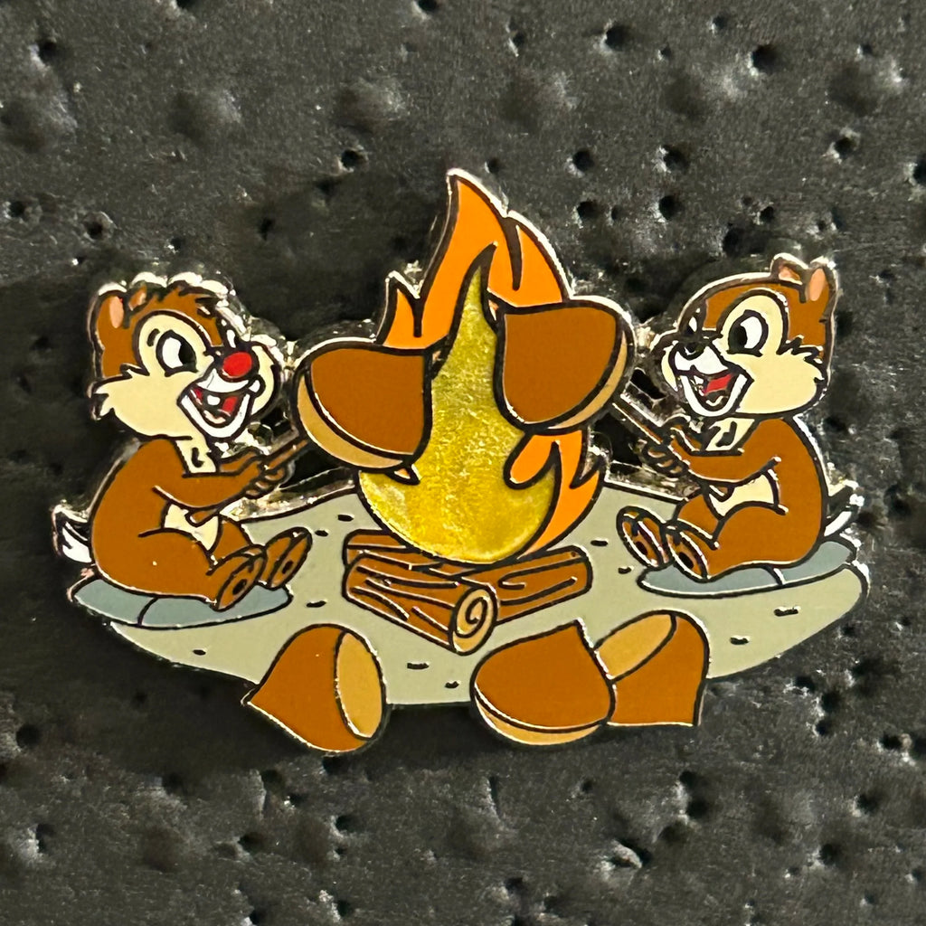 2022 - Chip and Dale - Roasting Acorns at Camp Fire - Disney Pin