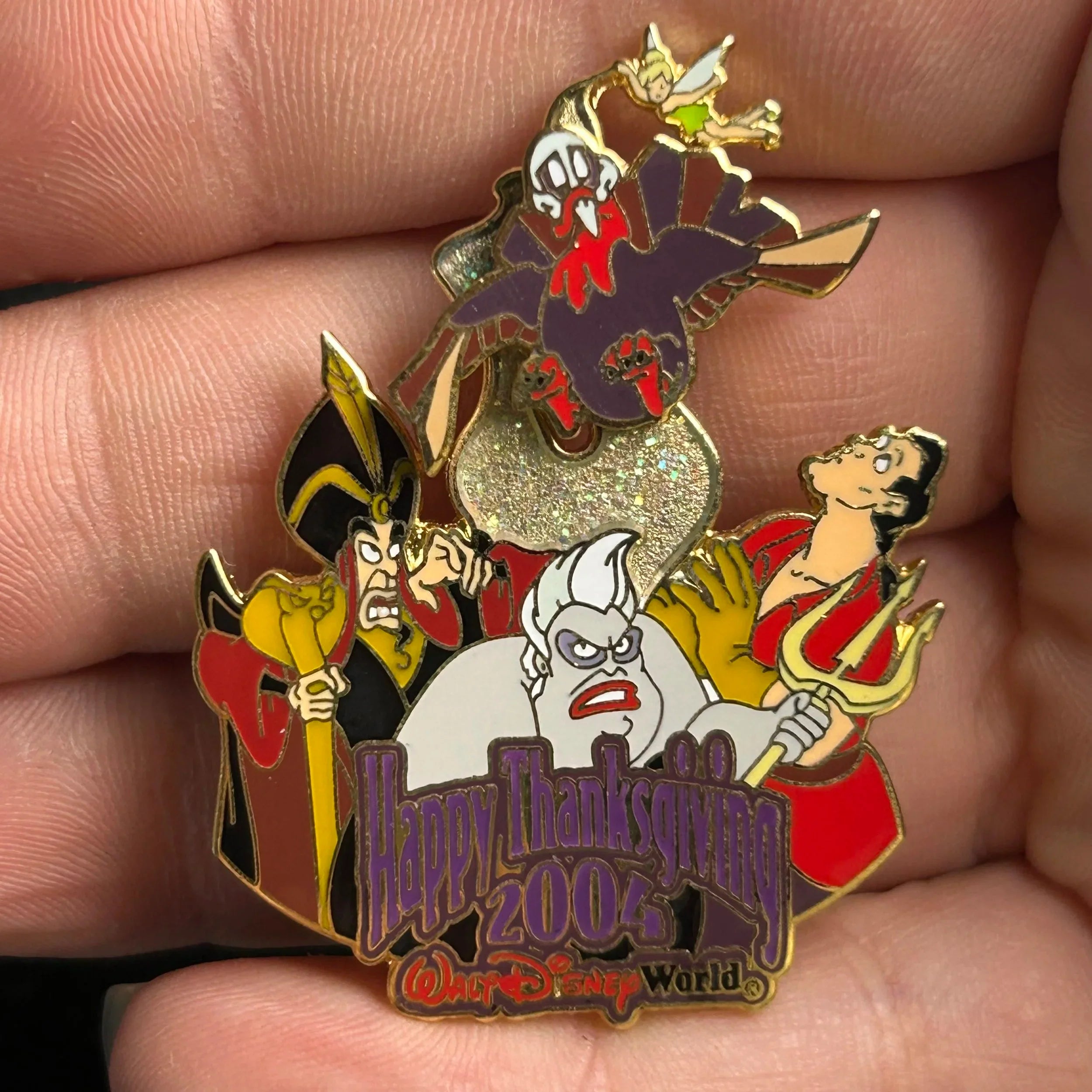 2004 - Ursula, Gaston, Jafar, Tinker Bell - Thanksgiving - LE 3,500 - Disney Pin