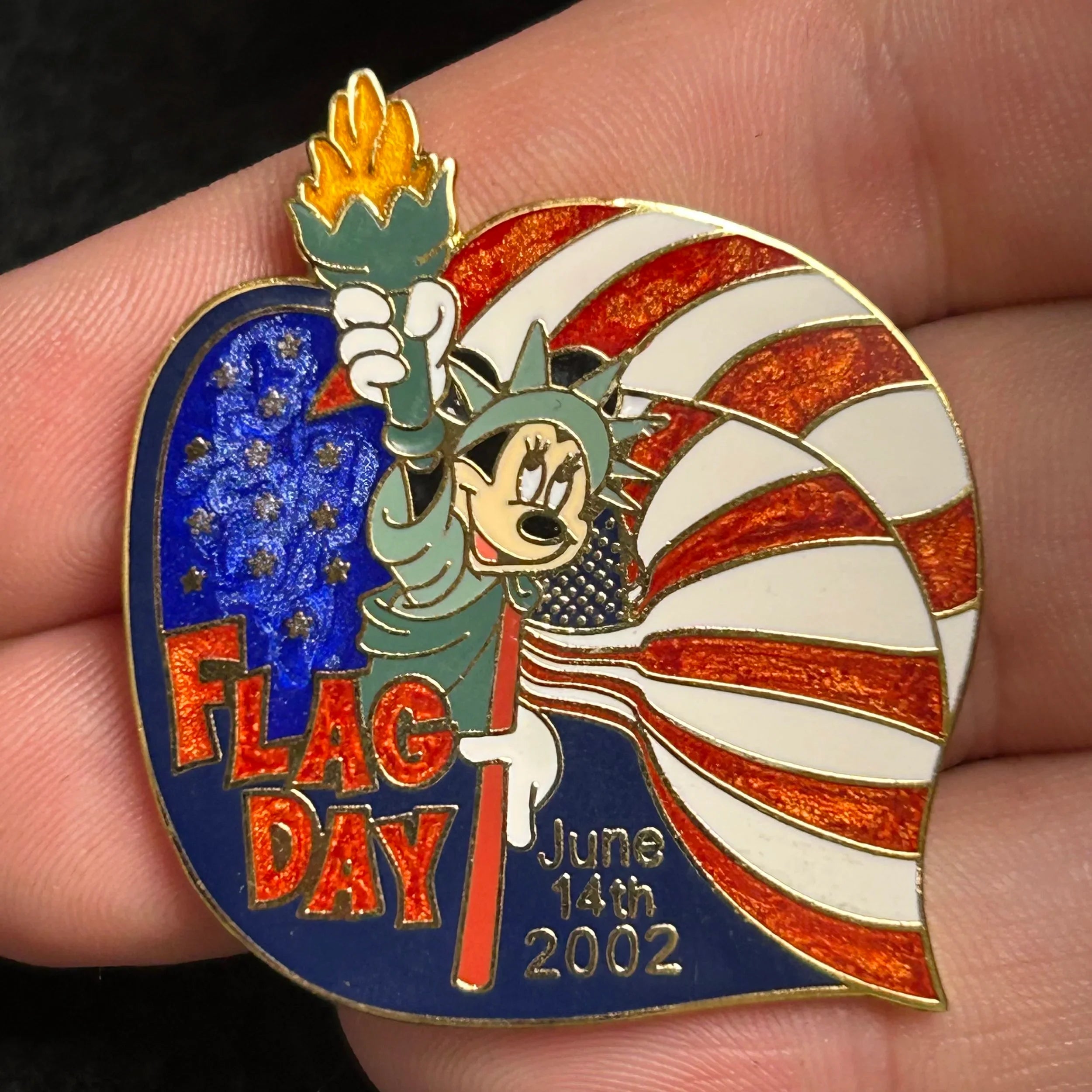 2002 - Minnie Mouse - Statue of Liberty - Flag Day - LE 3,500 - Disney Pin