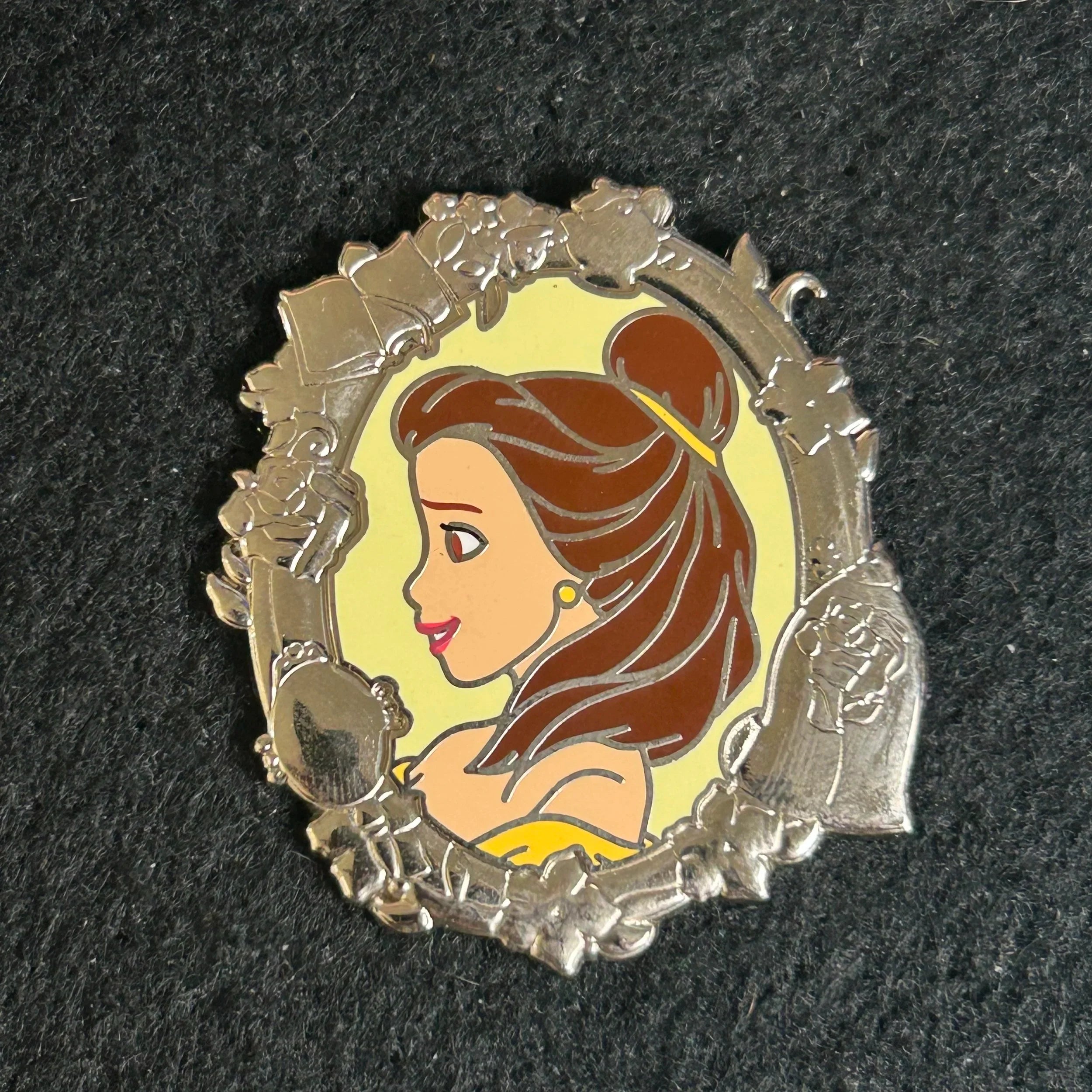 2024 - Belle - Side Profile - Silver Portrait - Princess Series - Disney Pin