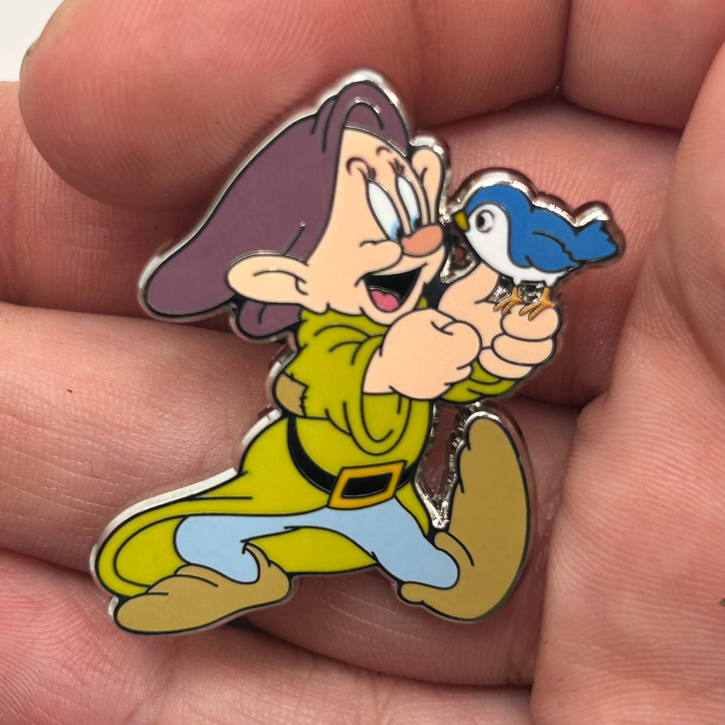 2026 - Dopey with Bird - Full Body - Snow White and the Seven Dwarfs - Disney Pin