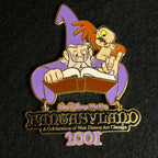 2001 - Merlin and Archimedes Reading A Book - Fantasyland - LE 1,300 - Disney Pin